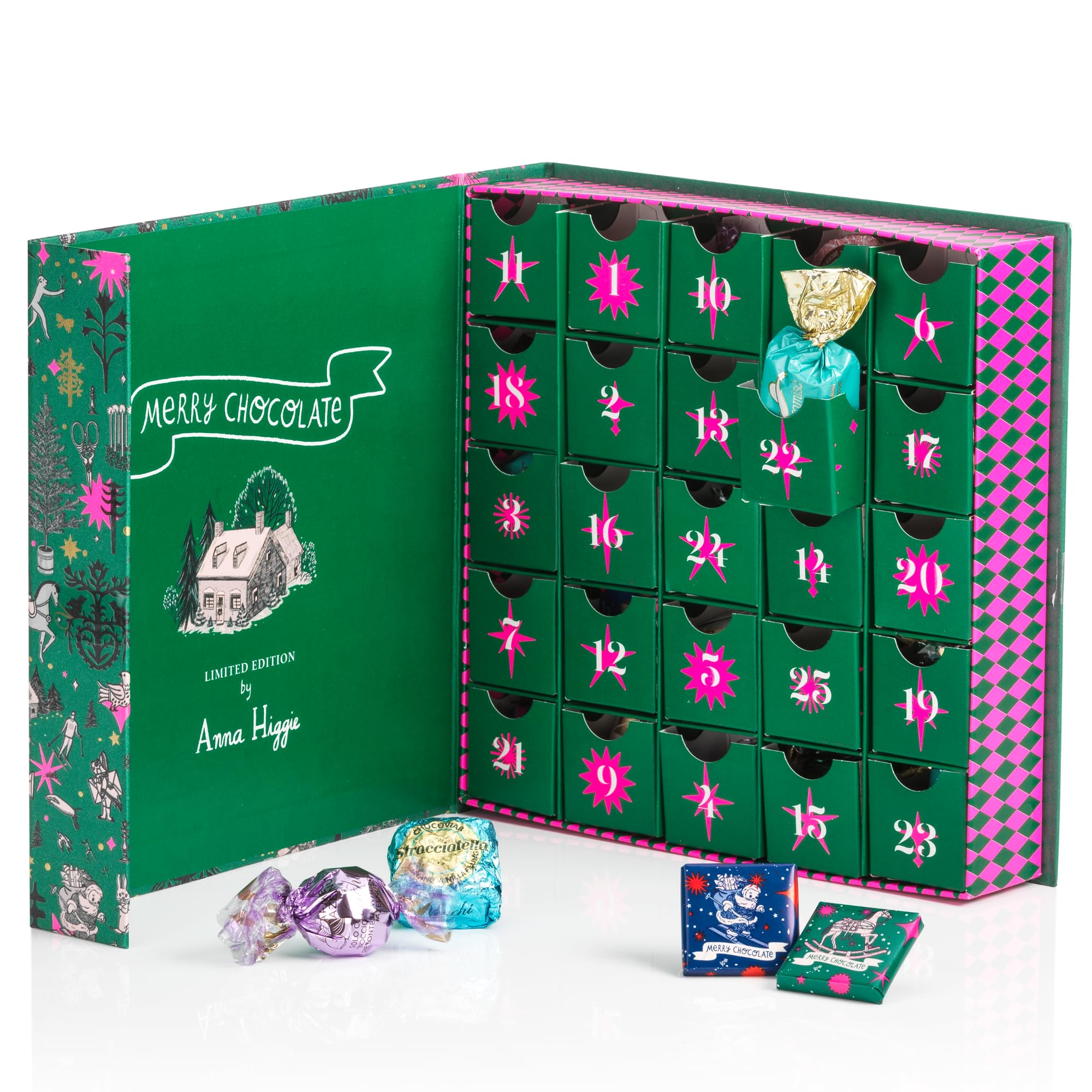 Amazon.com: Venchi Holiday Prestige Book-Shaped Advent Calendar