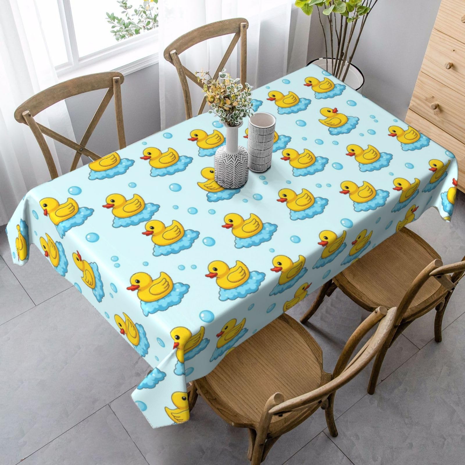 Nappe imperméable canards en caoutchouc protection durable de table 137x183