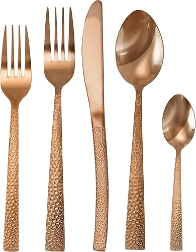 Vista 26 de MegaChef Baily - Juego de cubiertos de acero inoxidable para 4 pulgadas, 20 piezas, color negro