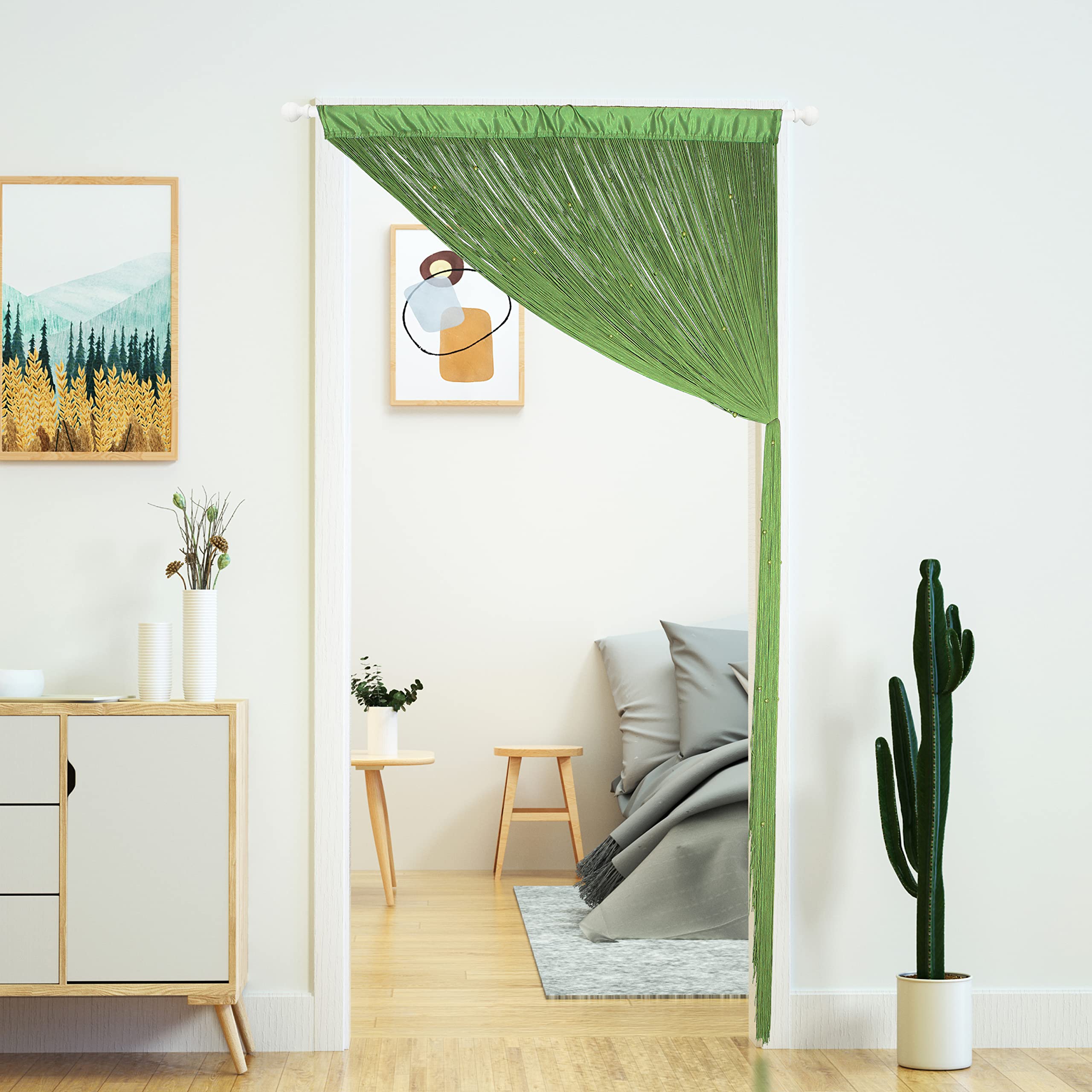 YaoYue Cortina con Cuentas para Puerta, 99 cm de Ancho x 200 cm de Largo