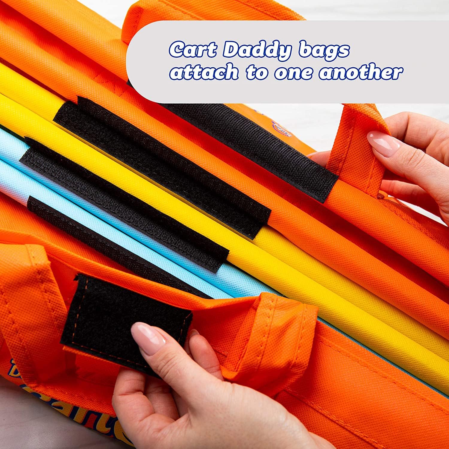 Scrub Daddy Cart Daddy - Ensemble de 3 sacs à roulettes pliables et robustes pour des courses organisées et faciles - Image détaillée