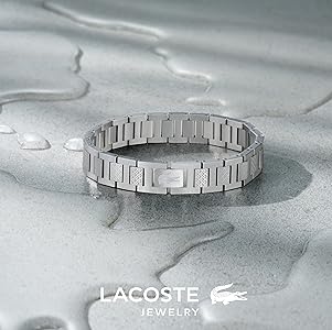 Amazon.com: Lacoste Metropole Men's Link Bracelet – Polished