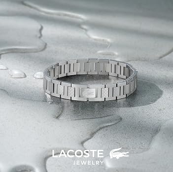 Amazon | Lacoste Metropole メンズリンクブレスレット – 光沢 