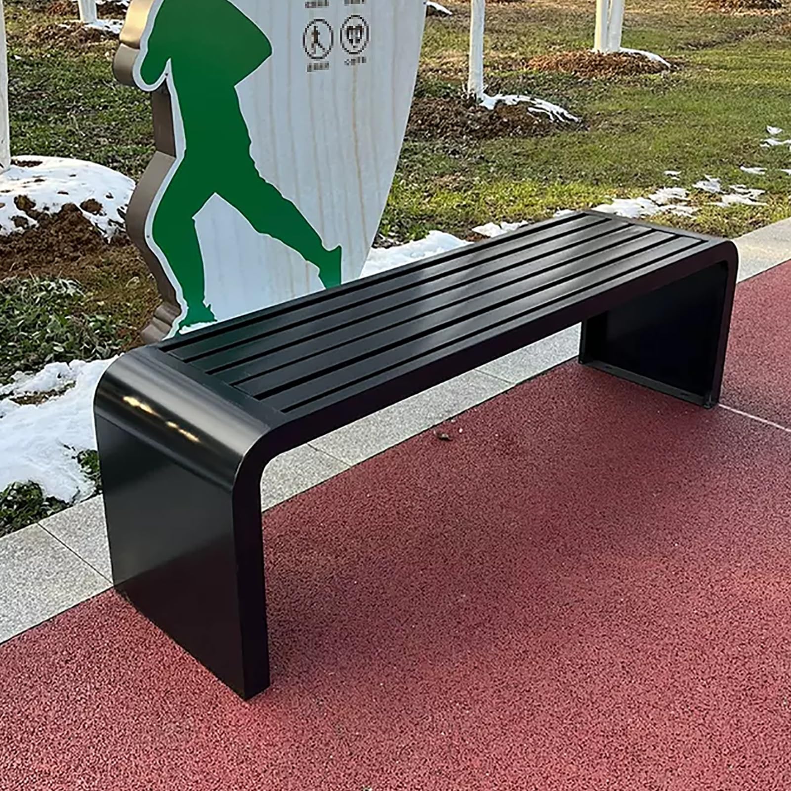 Banc de jardin compact 100cm en métal pour aménager les petits balcons