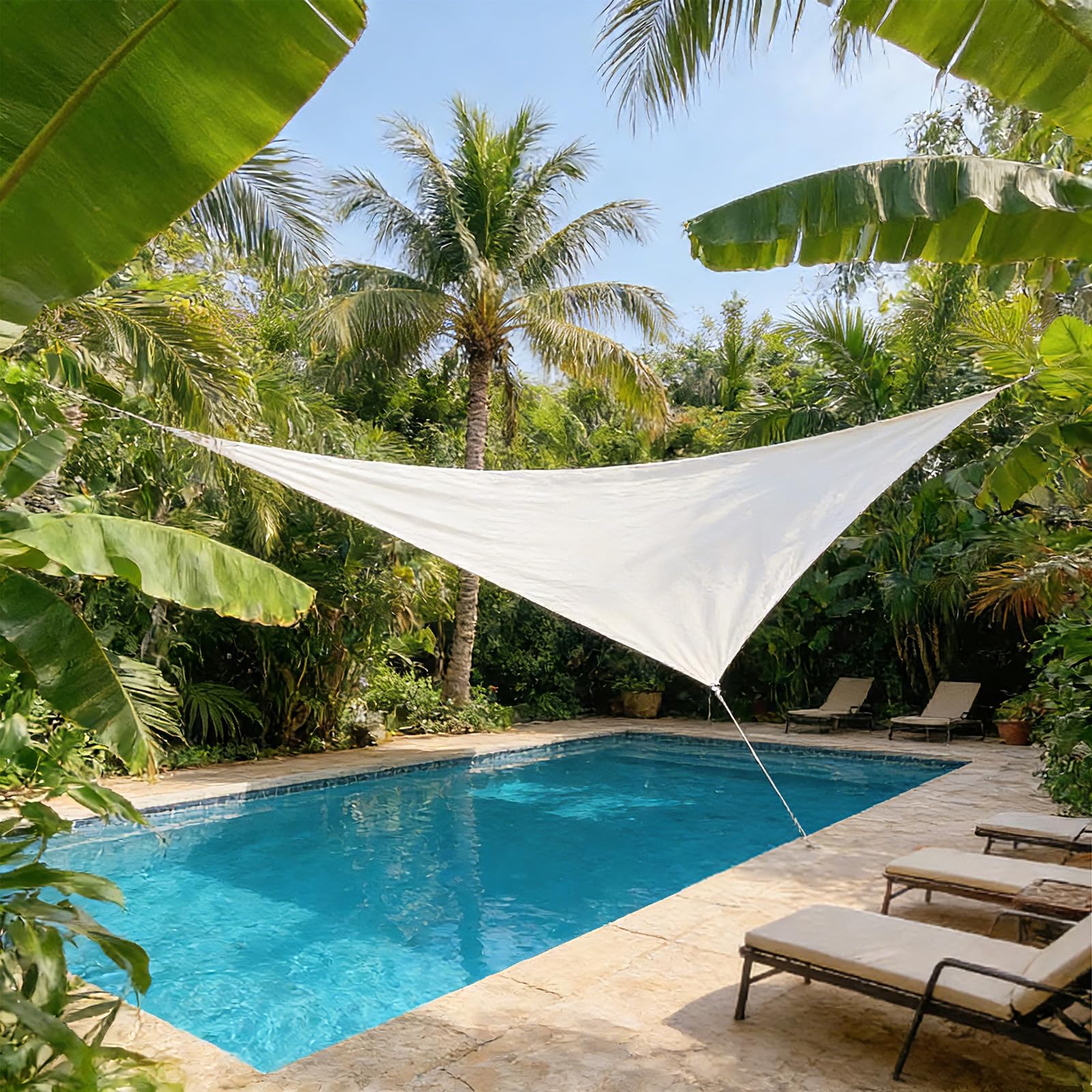 Tenda parasole a vela, impermeabile, per terrazza esterna, ideale per rinfrescare e ventilare l'estate, perfetta per feste ed eventi