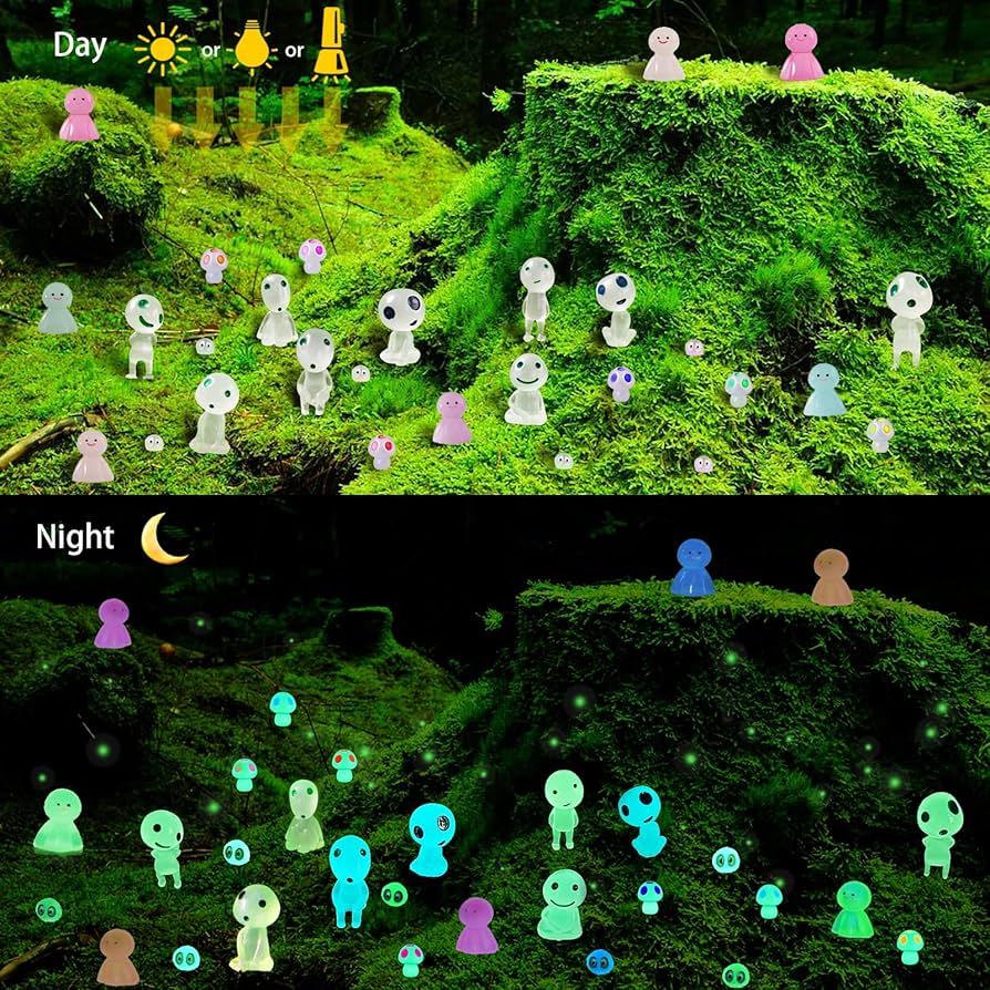 置物 glowing forest Amazon.com: BEZALEL Glow in the Dark Tree Spirits, 49 Pcs
