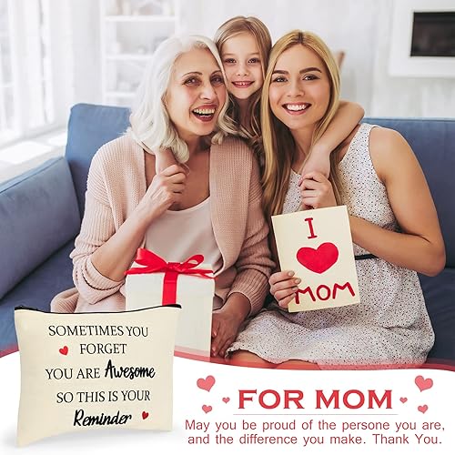 Miniatura 5 de Coume 12 Piezas Bolsa de Maquillaje de Agradecimiento para Mujeres, Regalo Inspirador de Apreciación para Compañera de Trabajo, Profesora,