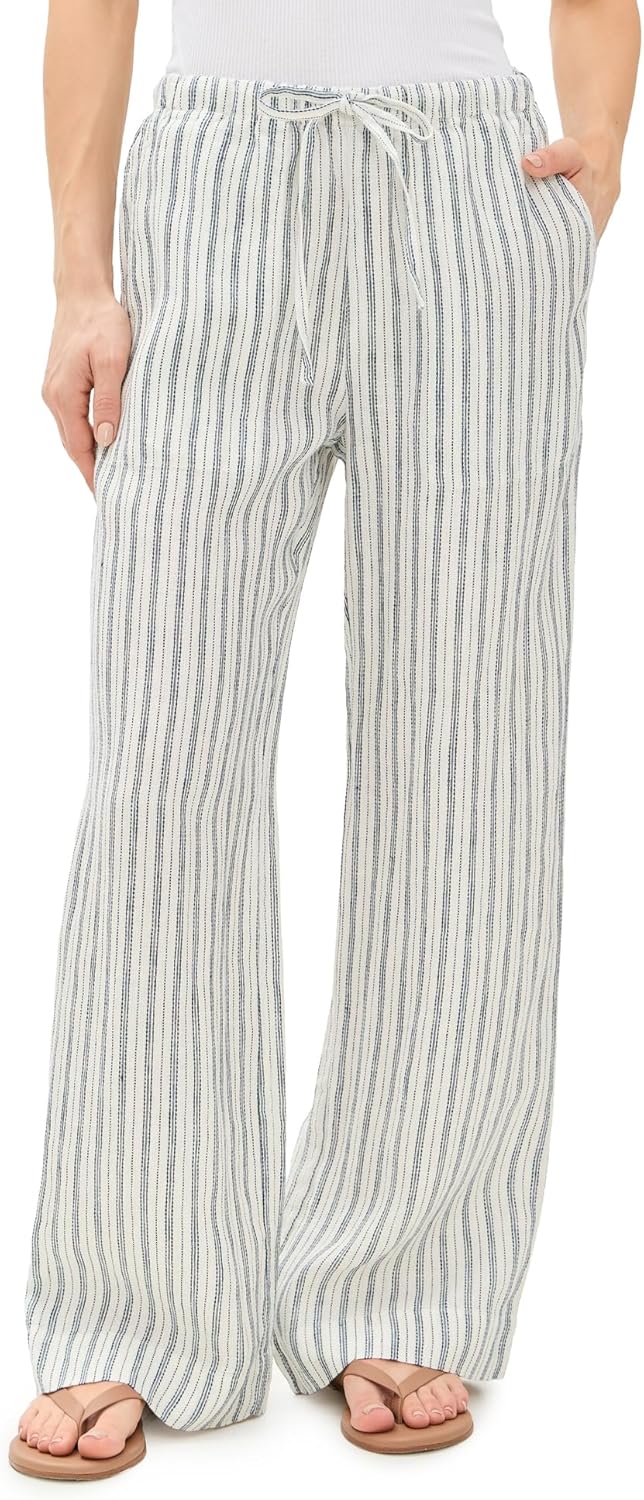 Faherty Women's Santa Cruz Linen Wide Leg Pants
