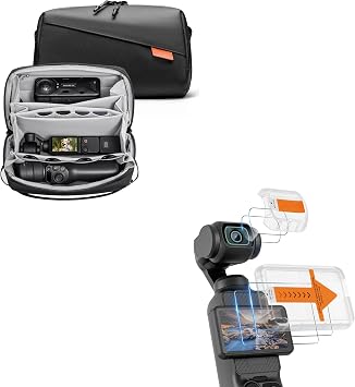 Tomat AR Screen Protector with Auto-Align Install Kit and Carry Bag for DJI Pocket 3 Accessories