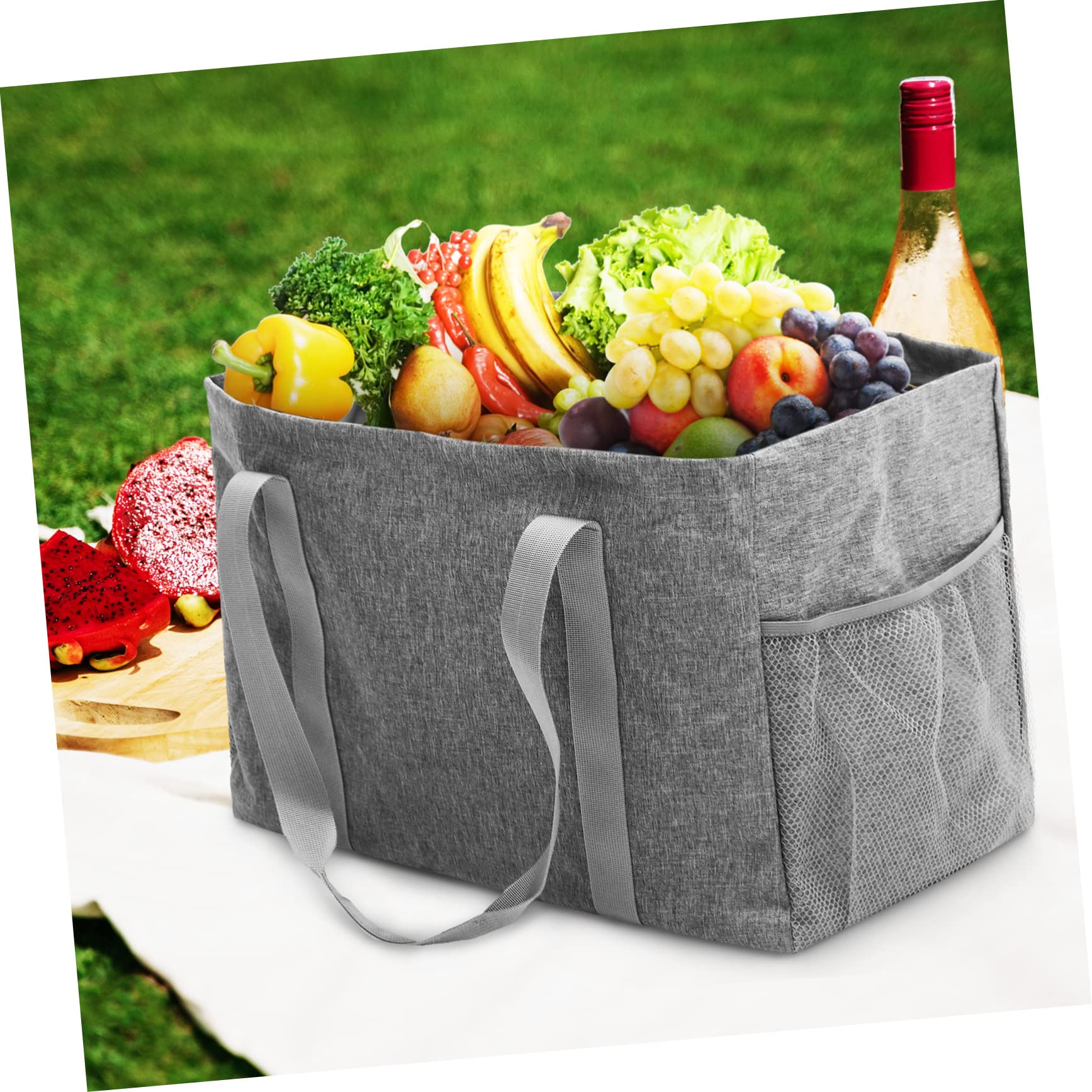 Zerodeko Faltbare Einkaufstasche 35l aus Baumwoll Canvas Wasserabweisend