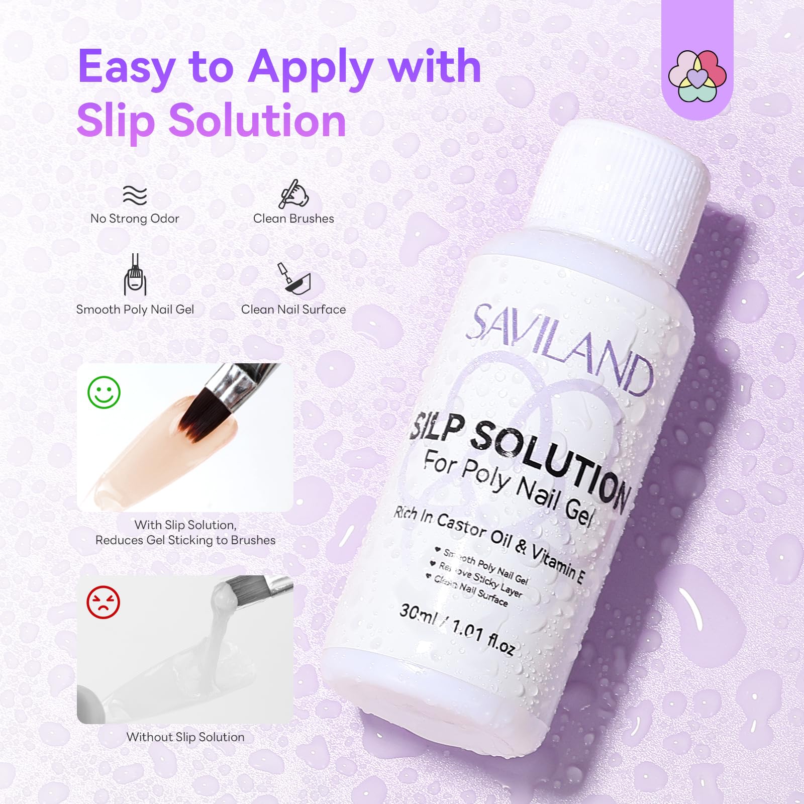 SAVILAND Poly Gel per Unghie Kit, 4 Colori Marrone, Glitter, Gel Ricostruzione Unghie con Base & Top Coat, Lampada UV e Strumenti per Unghie, Estensione Unghie Kit Nail Art per Fai Da Te a Casa 02