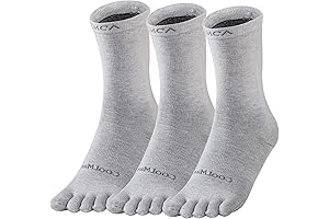 Toe Socks Crew Socks Hiking Sock Liners For Women 3 Pairs