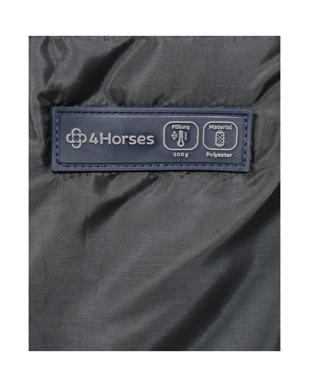 4Horses Unterdecke 100 g, wärmende Pferdedecke mit Polyfill, Taftgewebe, Widerristpolster und sicherer Befestigung an Außendecken