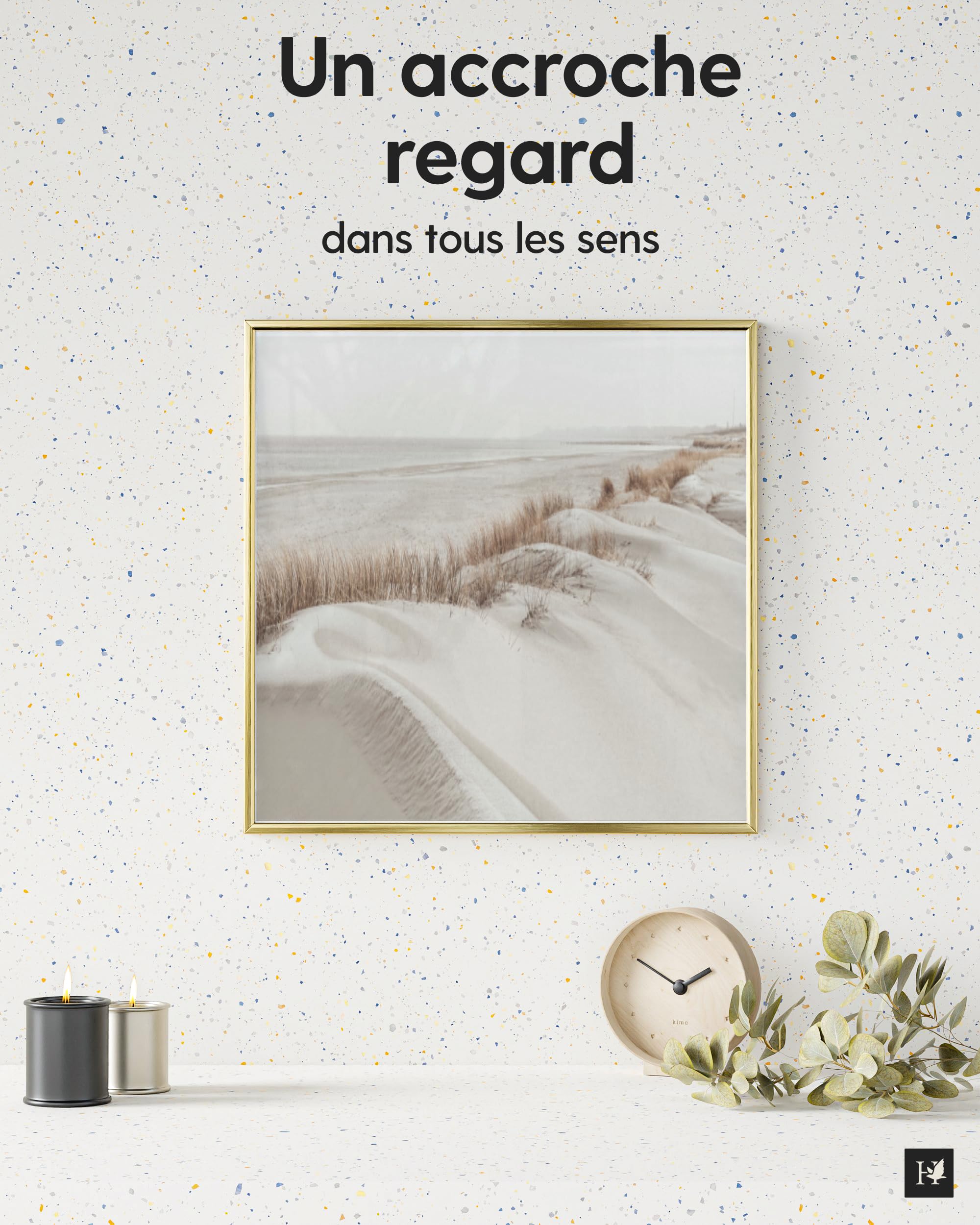 Heimlich® 2x Cadre Photo 30x30 cm en Aluminium Doré | Cadre 30x30 cm | Cadre à Documents 30x30 | Verre Acrylique Incassable Excellente Qualité Durable | Décoration Murale 30x30