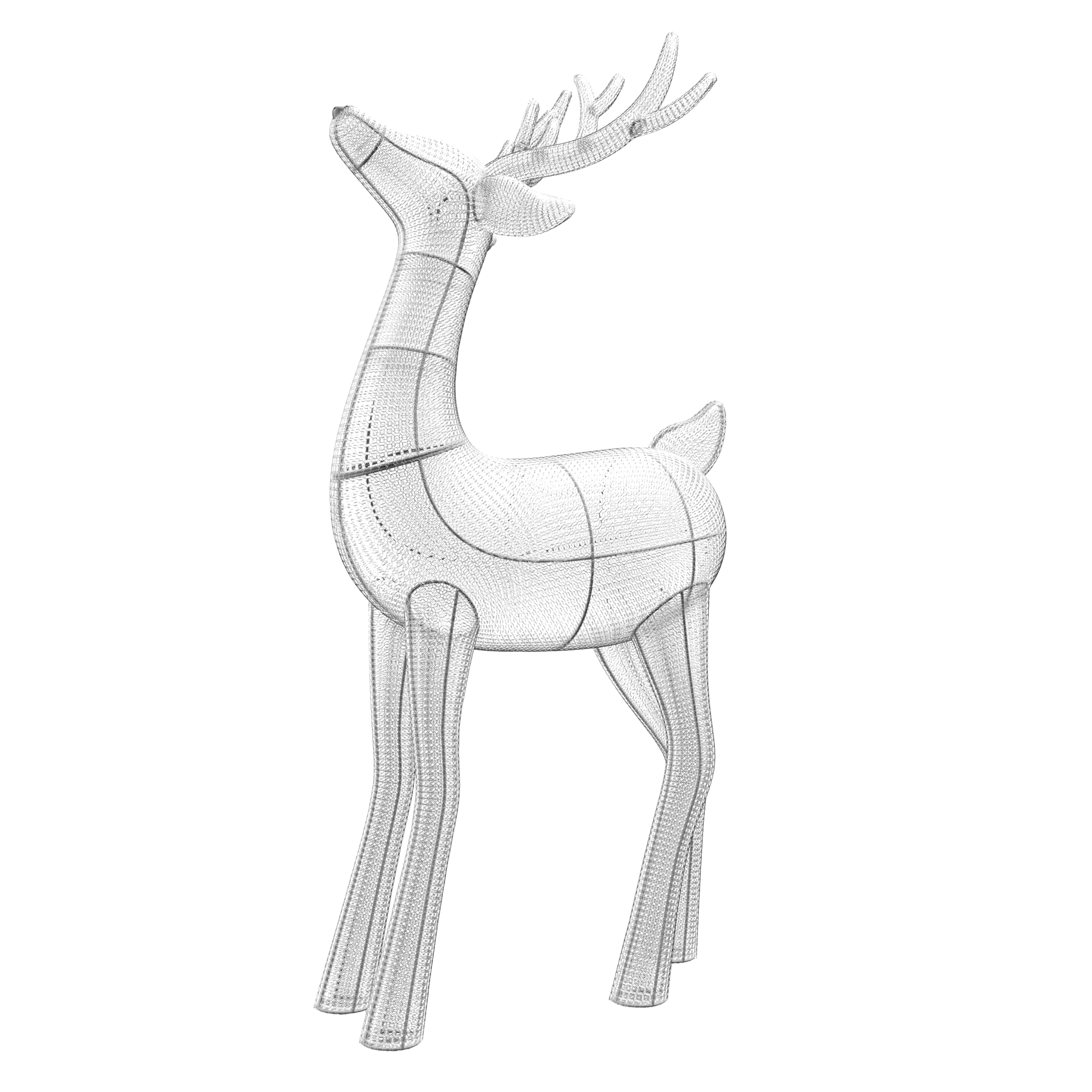 Twinkly Reindeers lampy LED w kształcie renifera do użytku na zewnątrz, 240 diod RGB i ciepłe białe światło, wysokość 125 cm, kompatybilne z Alexa i Google Home, IP44, sterowanie aplikacją