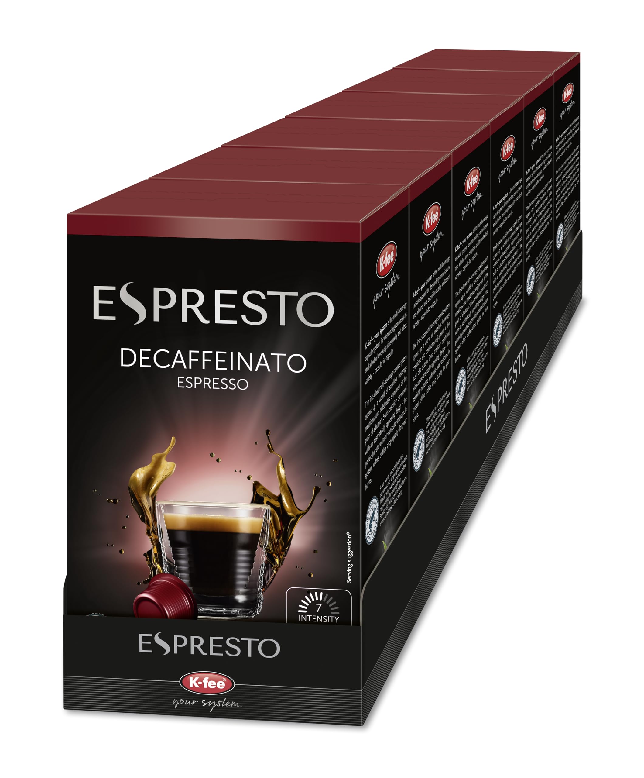K-Fee Espresto Decaf - 6 Boxes of 16 Capsules