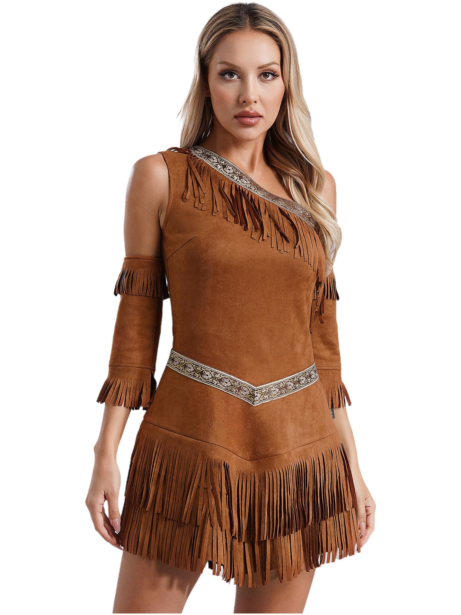 inlzdz Women Sexy Warrior Princess Costume Brown Roman Warrior Costume Ancient Greek Mythology Party Dresses Ancient Roman Cosplay