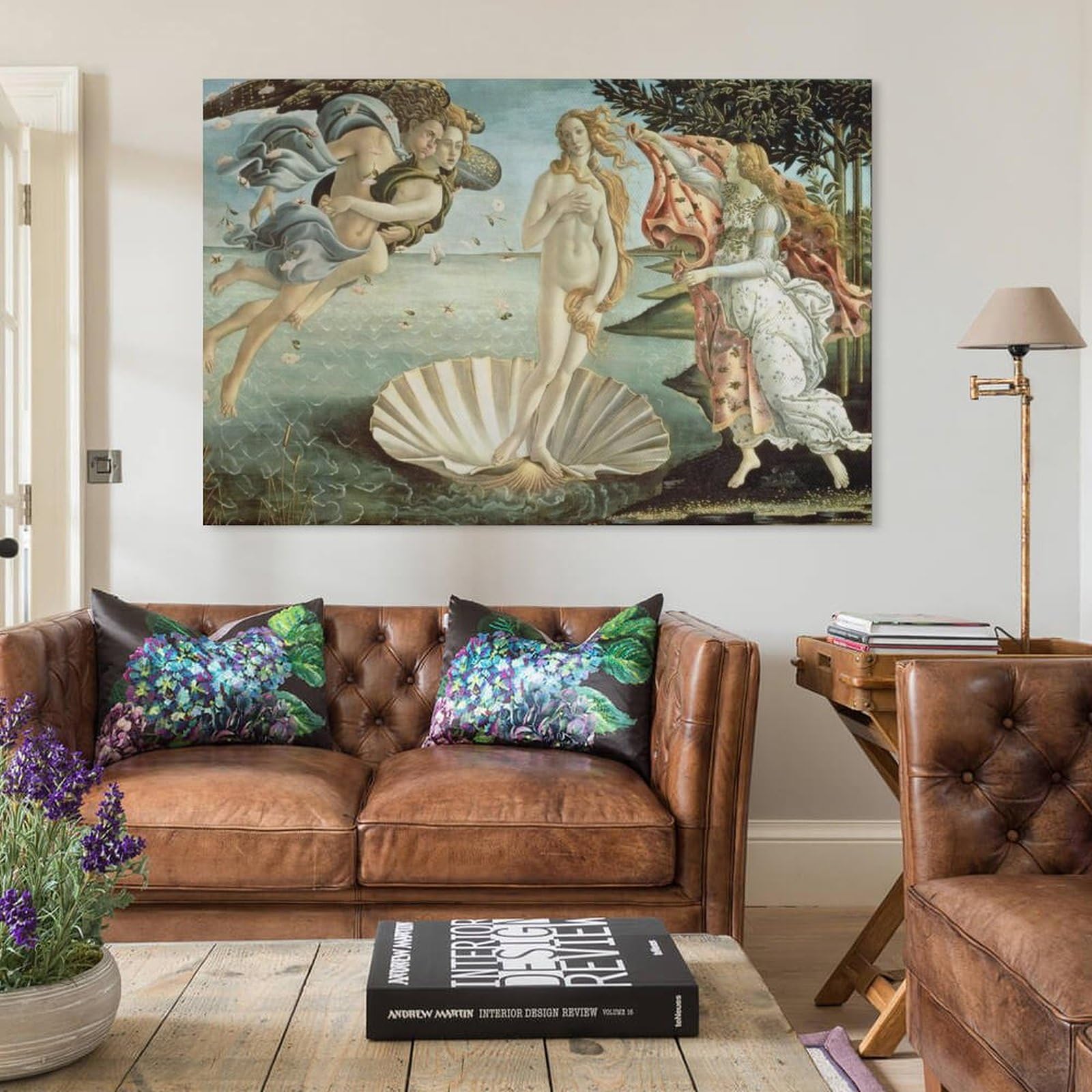 画家サンドロ・ボッティチェッリ作品　ヴィーナスの誕生　良質キャンバス　金箔額縁付 fc10000-001.jpg