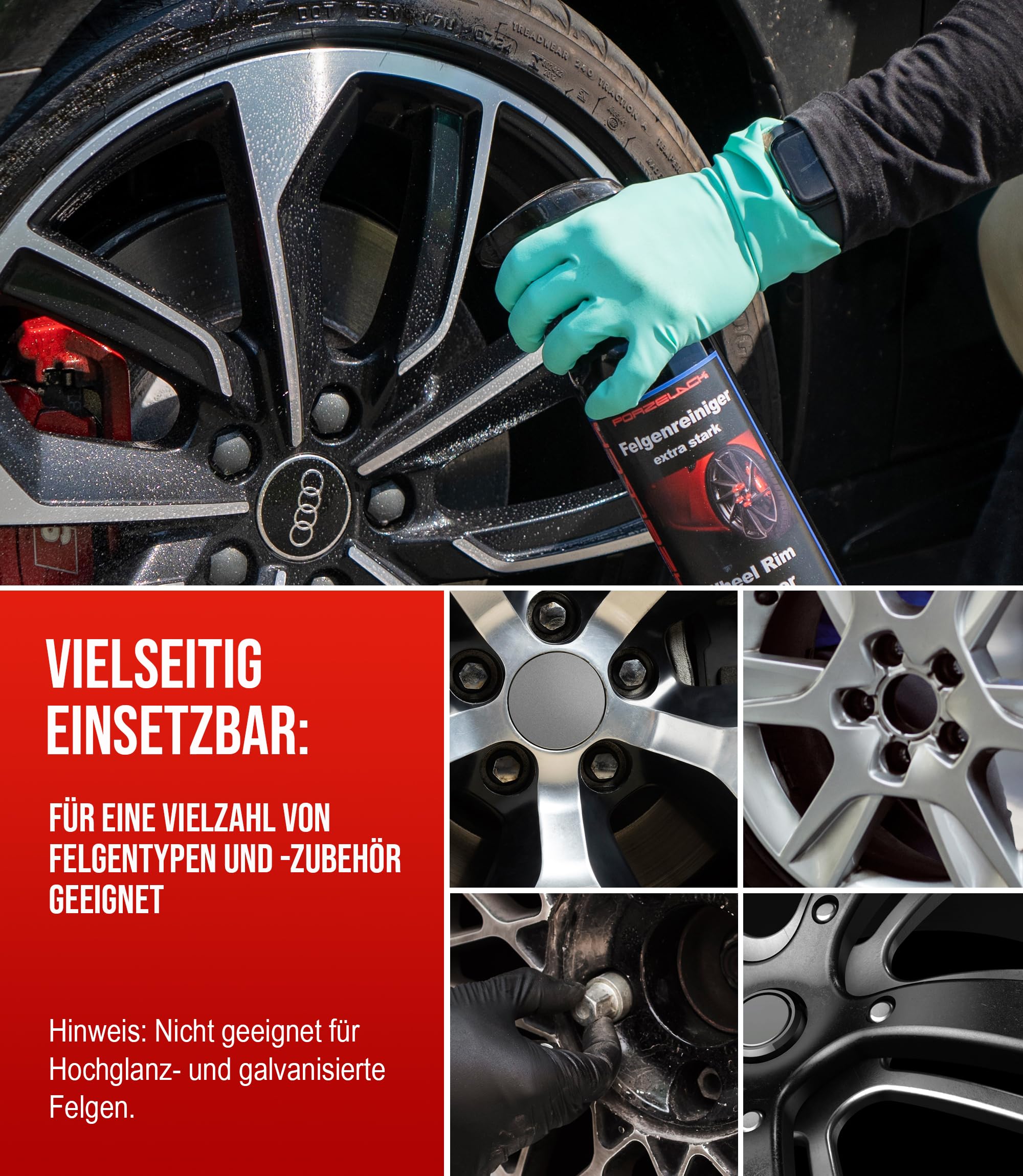 Felgenreiniger extra stark 5 Liter für Auto & Motorrad - Felgenpflege-Reinigungsmittel sehr stark & materialschonend - Vom Hersteller aus Deutschland