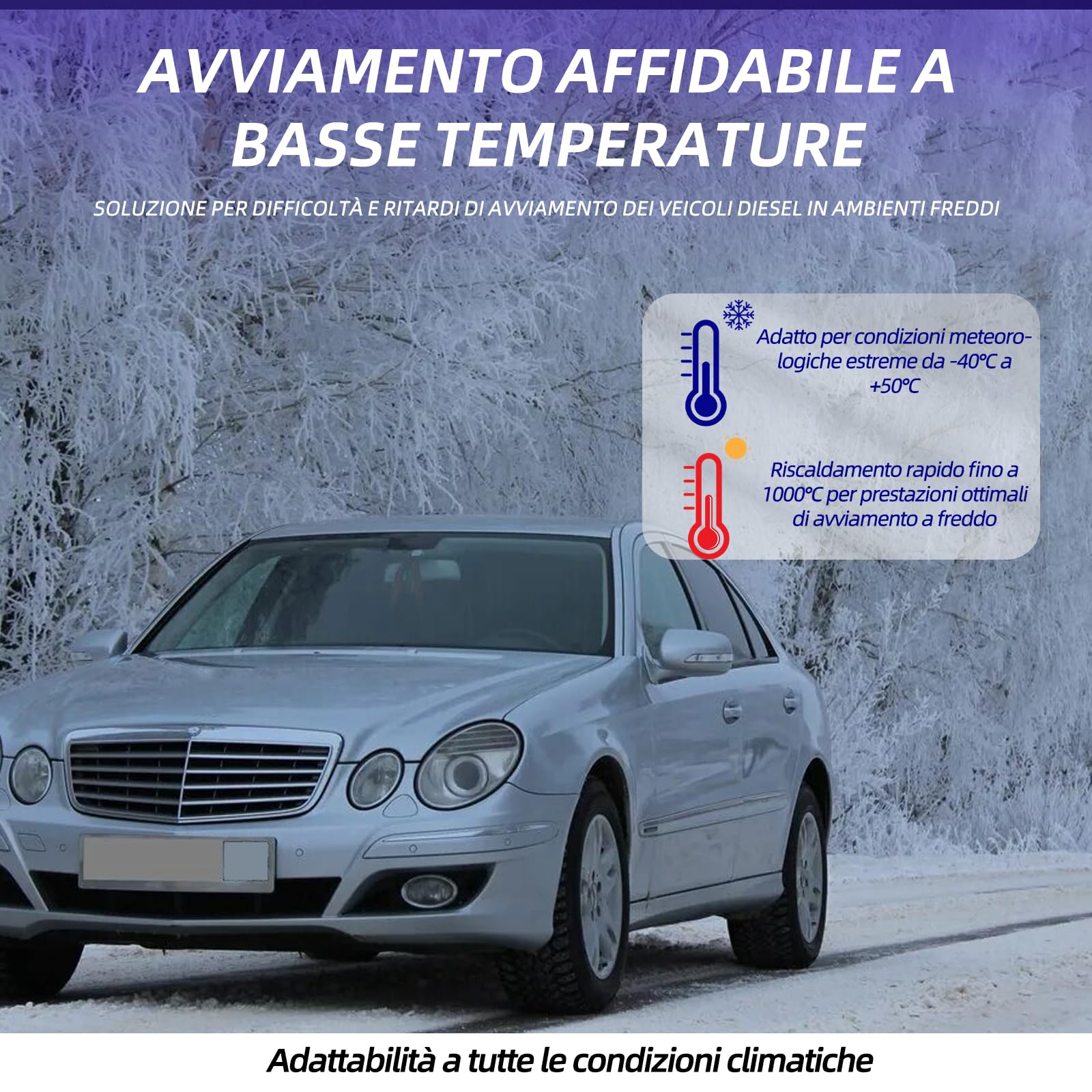Set di 6 candele, compatibili con W203 W204 CLK CLS W211 W461 W164 W251 W221 W639, candele di preriscaldamento diesel di alta qualità