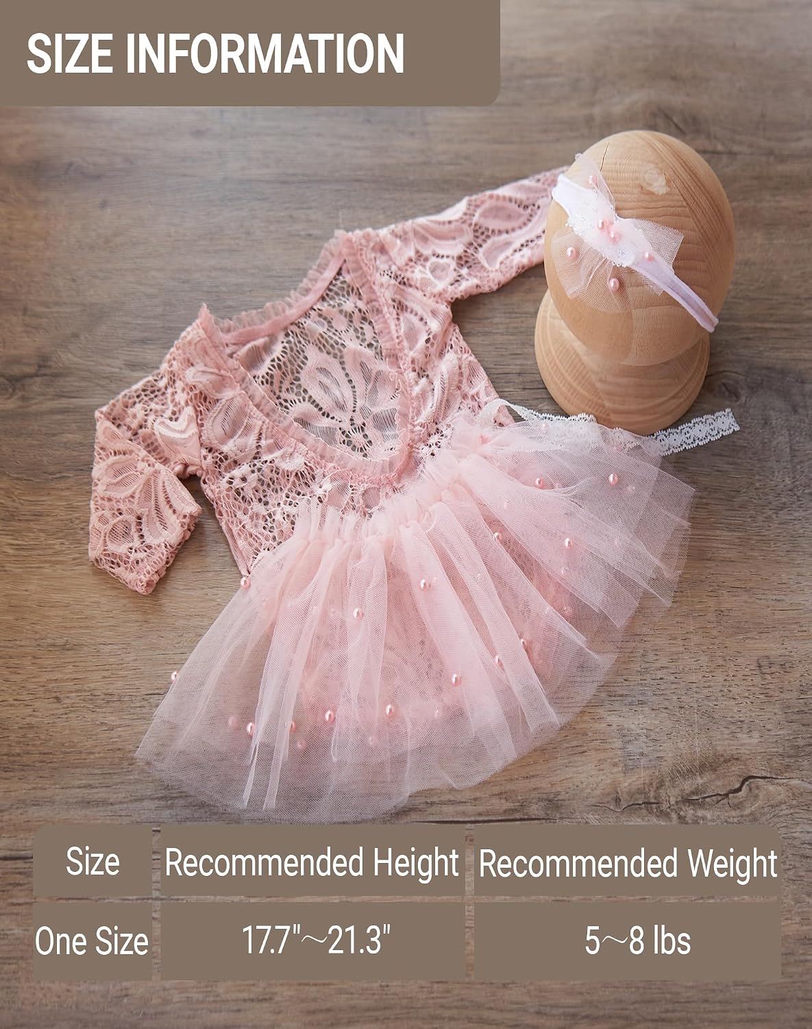 Zeroest Newborn Photography Outfits Girl Lace Romper Newborn Photography Props Rompers Baby Girls Skirt Photoshoot 3 PCS