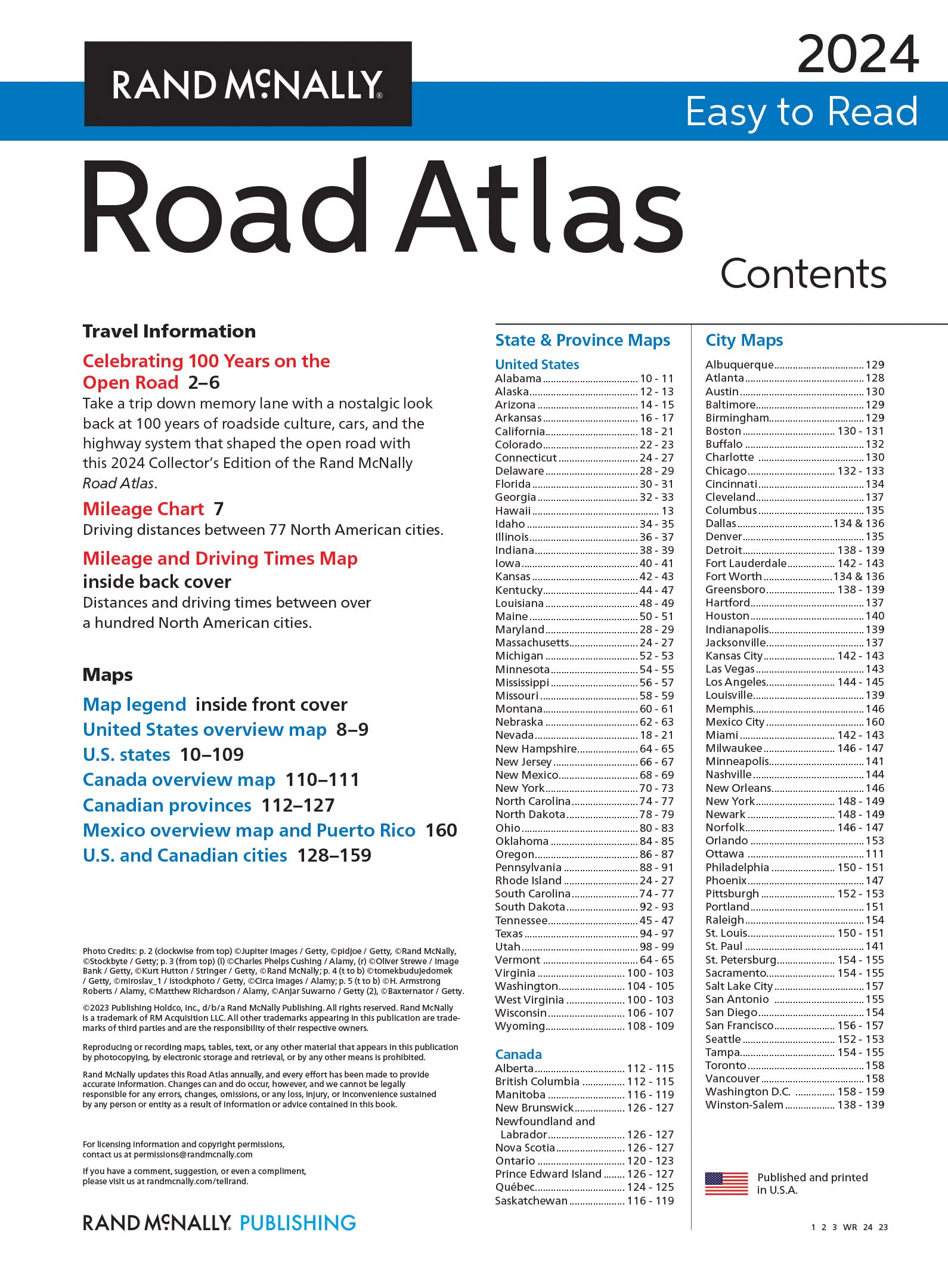 Rand McNally 2024 Midsize Easy to Read - 100th Anniversary Collector's Edition - Image 2