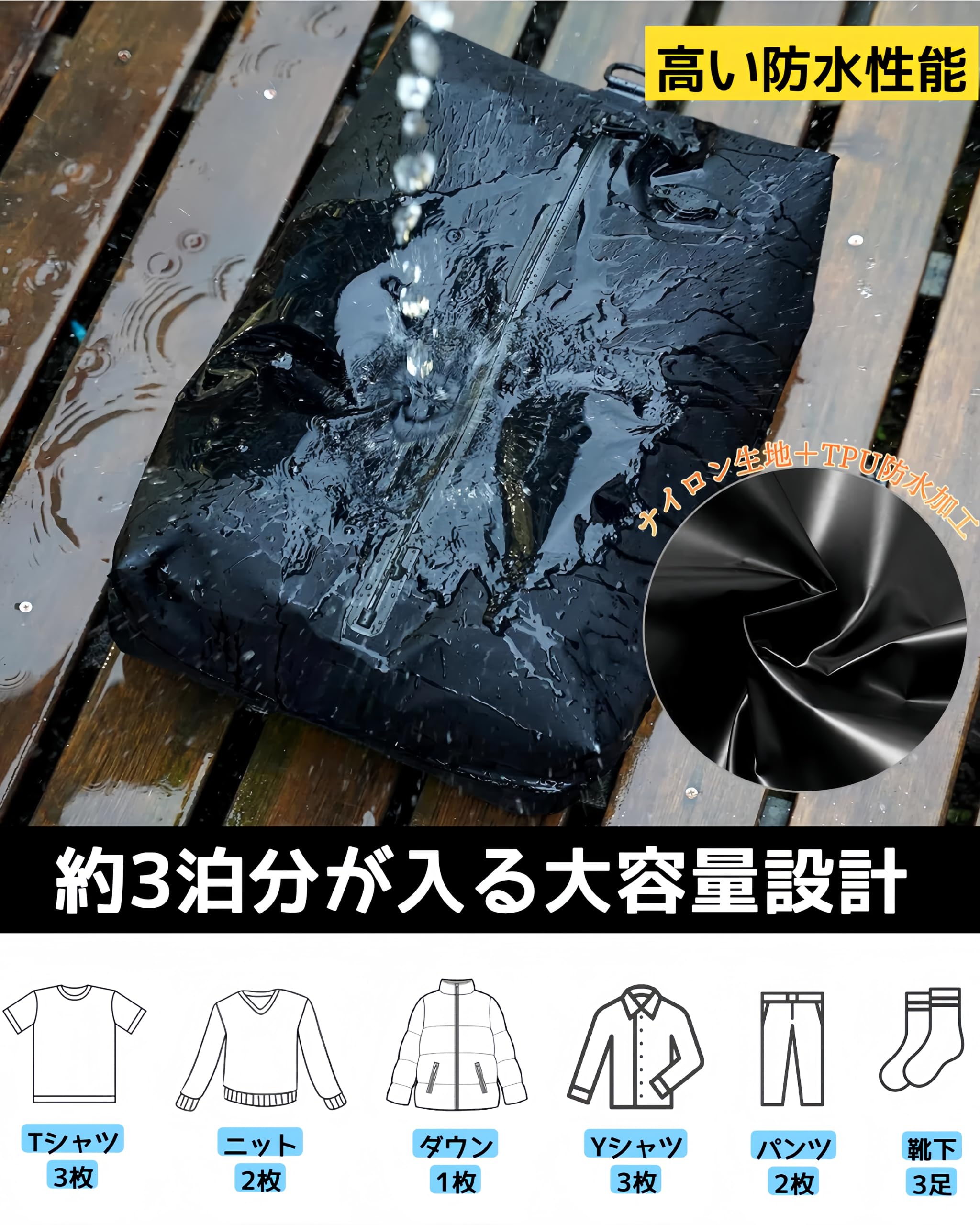 Amazon.co.jp: 圧縮トラベルバッグ 電動ポンプ付き 圧縮袋 トラベル