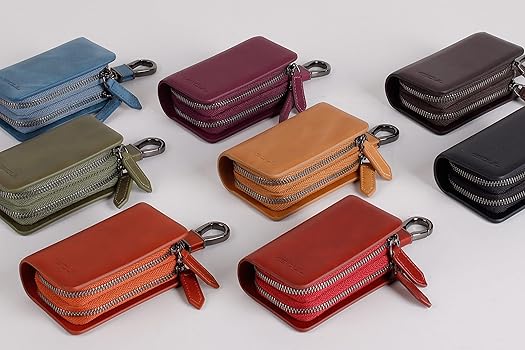 Amazon.co.jp: [VISOUL] スマートキーケース 2個収納 キーケース 本革