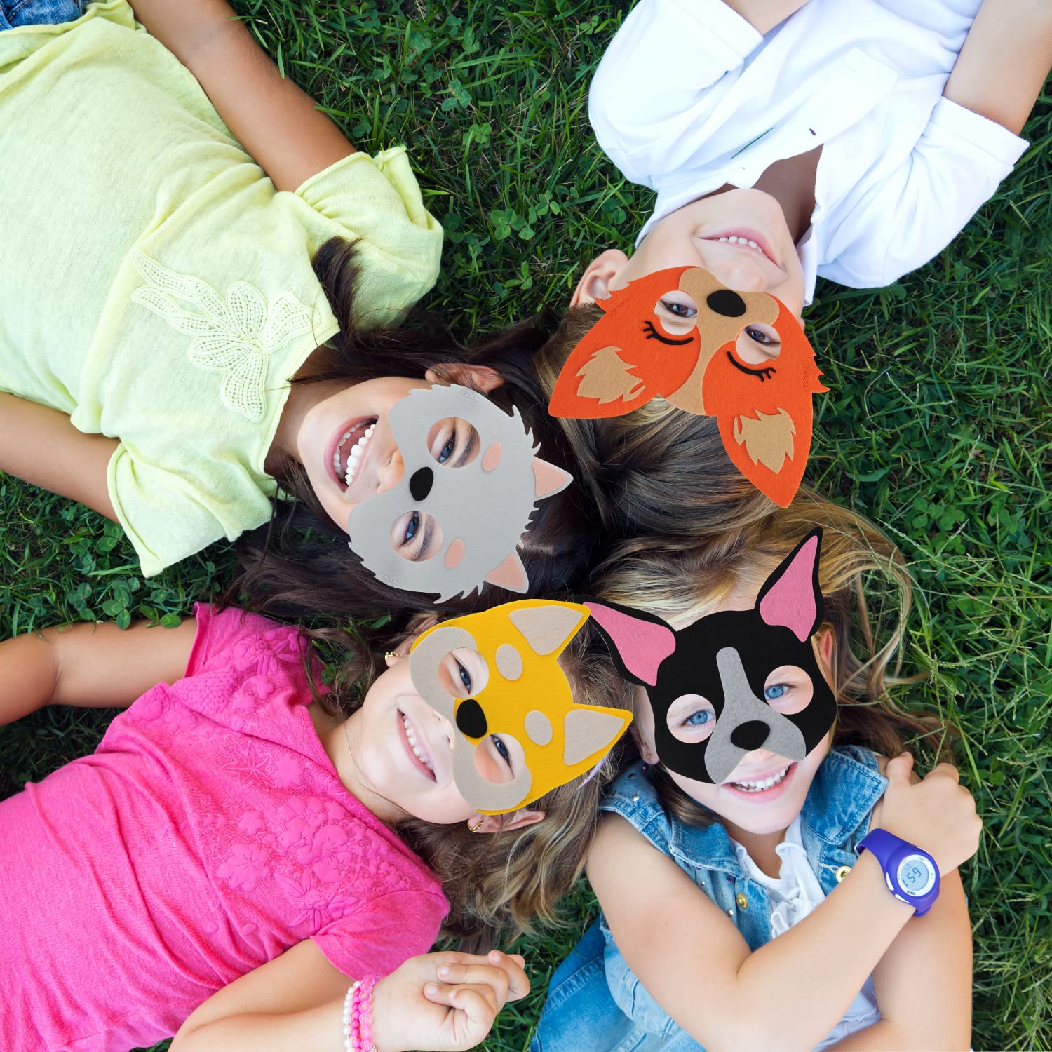 Máscaras De Perro De Patrulla Para Niños – Set De 12 Máscaras De Fieltro De Personajes, Ideales Para Cumpleaños, Halloween Y Fiestas Temáticas