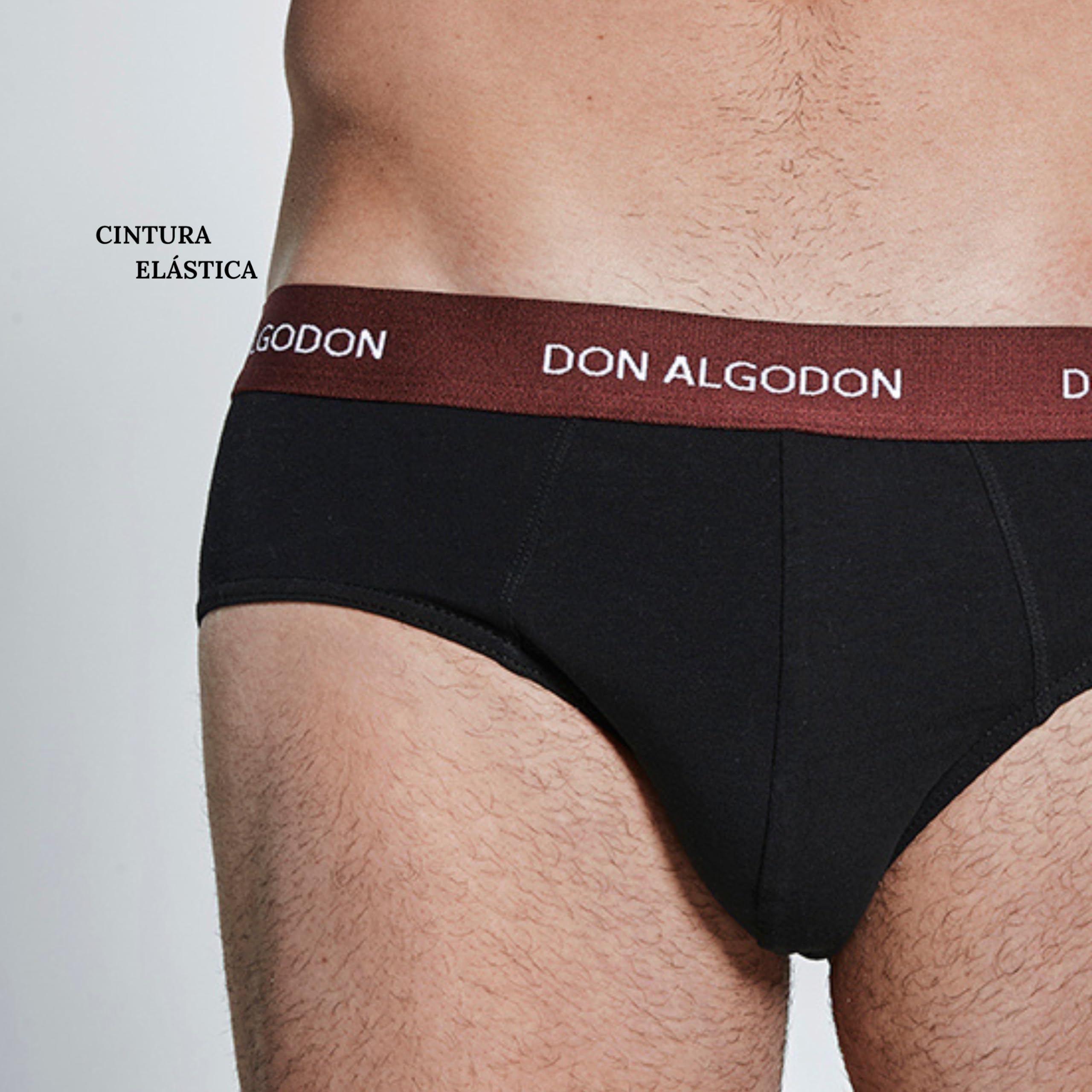 DON ALGODON Pack 6 Slips Hombre Algodón Premium - Calzoncillos Clásicos Suaves y Transpirables - Ropa Interior Ajuste Ergonómico Cómodo