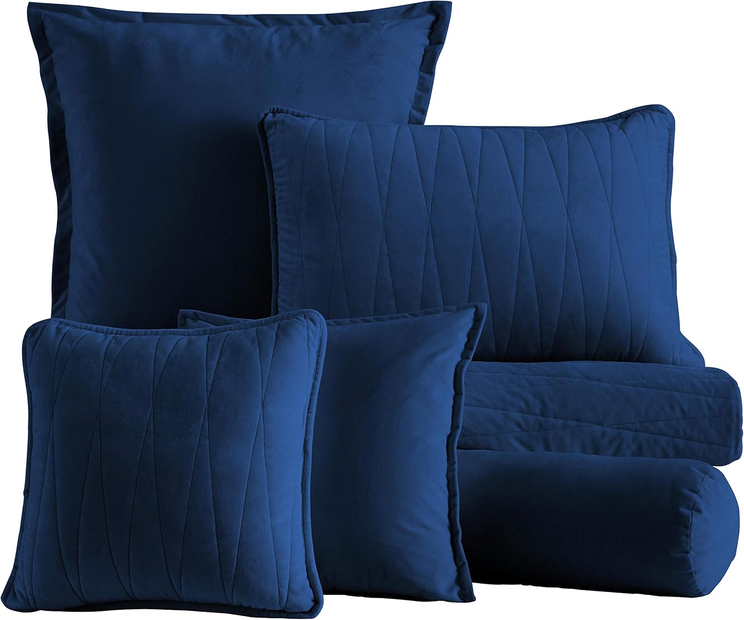 Velvet Quilt, Jewel Premium Heavy Velvet Collection, Cotton Backing, Cotton Batting, Twin, Navy