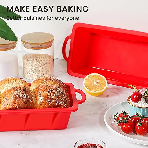 Miniatura 7 de Vinino 1 molde de silicona para pan con marco reforzado de metal, molde de silicona fácil de liberar, moldes de silicona duraderos para hornear sin