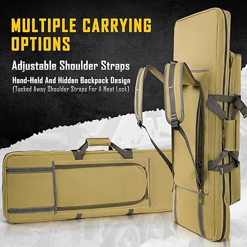 Miniatura 26 de Dulce Dom Funda de rifle doble de 32, 36, 42, 48, 52 pulgadas, suave, para pistola, almacenamiento y transporte de armas de fuego, mochila táctica