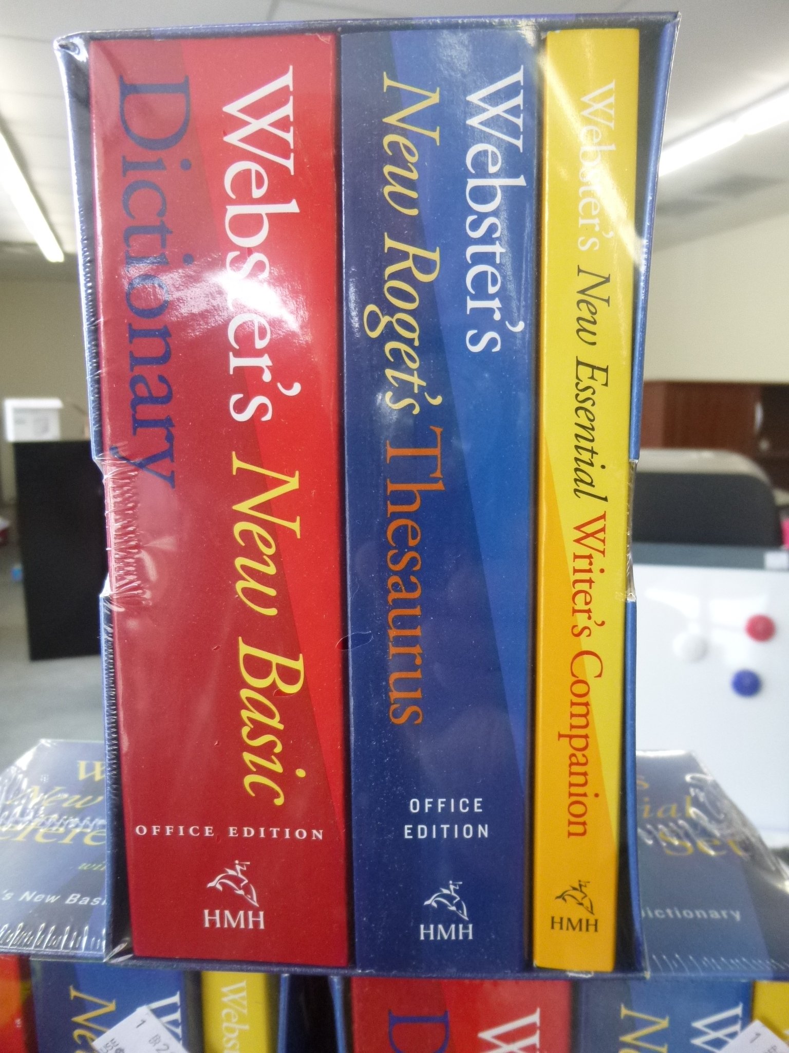Houghton Mifflin 1020842 Webster-Feets New Essential Reference Three-Book Desk Set, Paperback (HOU1020842)