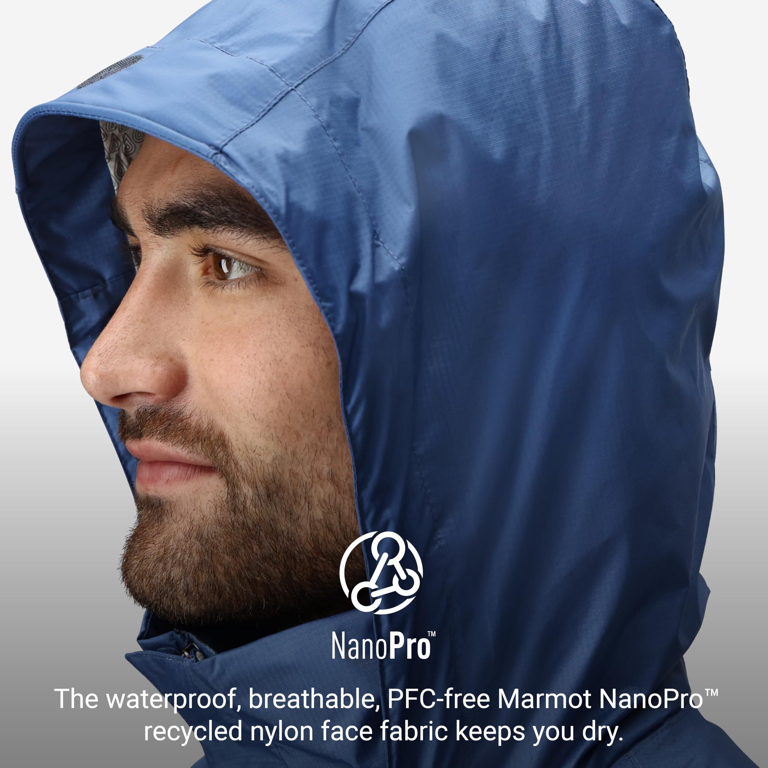 MARMOT PreCip Eco Jacke mit Eco‑Ansatz Rain Cloud M