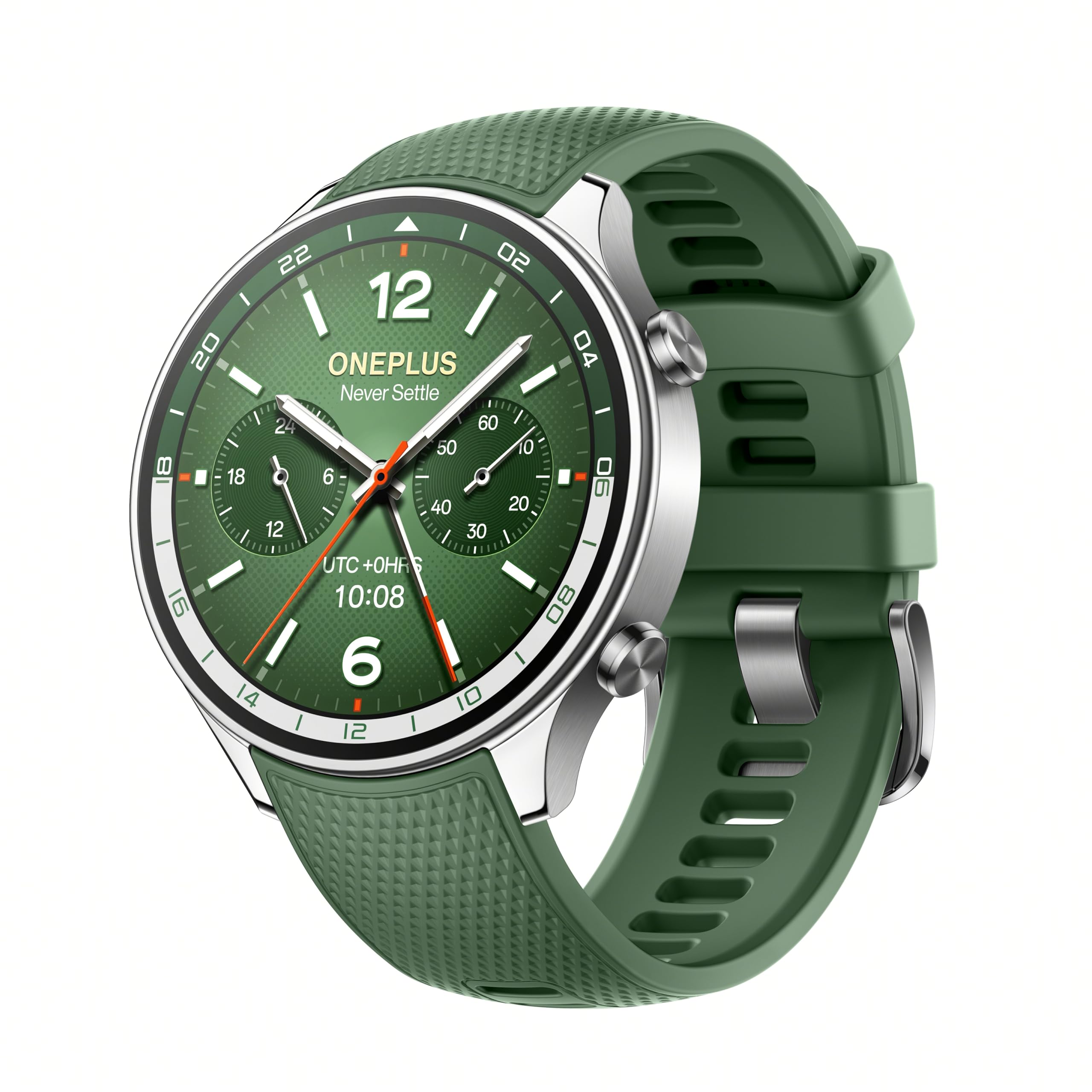 OnePlus Watch 2R, 32GB, Sleep Monitor, Heart Rate Tracking, Smartwatch with Fitness Insights, 100-Hour Battery, 1.43'', Bluetooth WiFi, Forest Green