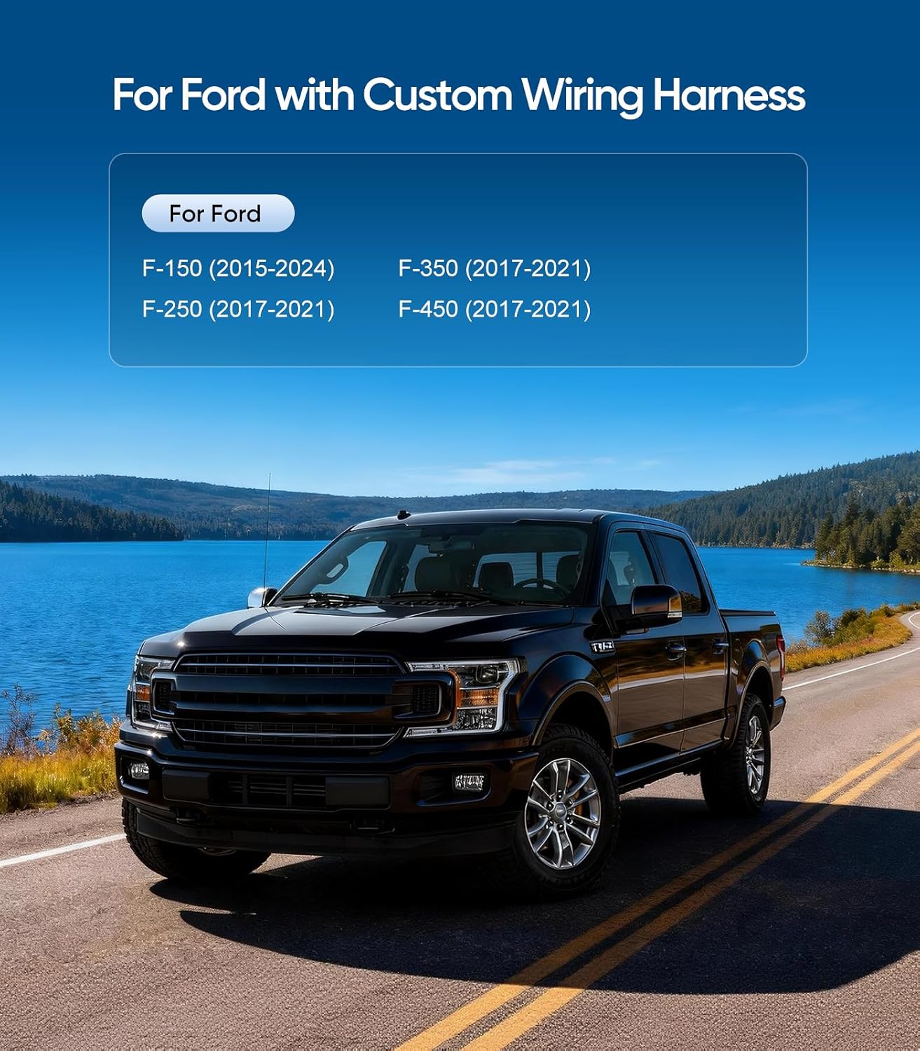 6x9 4-Way Car Audio Door Speakers (Pair) for F-150 2015-2024,350 Watts max Power,with Adapters and Harness,Full Range,Coaxial,Enhanced Sound,Car Audio Speaker Upgrade kit