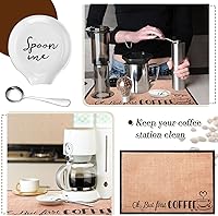 Vista 5 de Skyley Juego de 3 piezas de soporte para cucharas de café, estilo rústico, soporte para cucharaditas de granja, bandeja divertida, accesorios