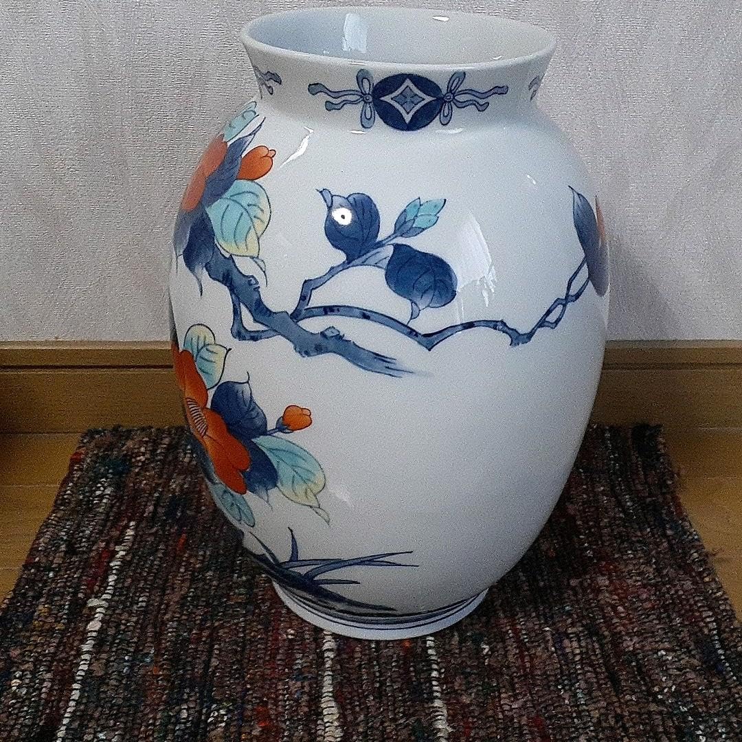 Amazon.co.jp: 伊万里 鍋島焼 川副青山 花瓶 ※海外発送の場合、木箱は