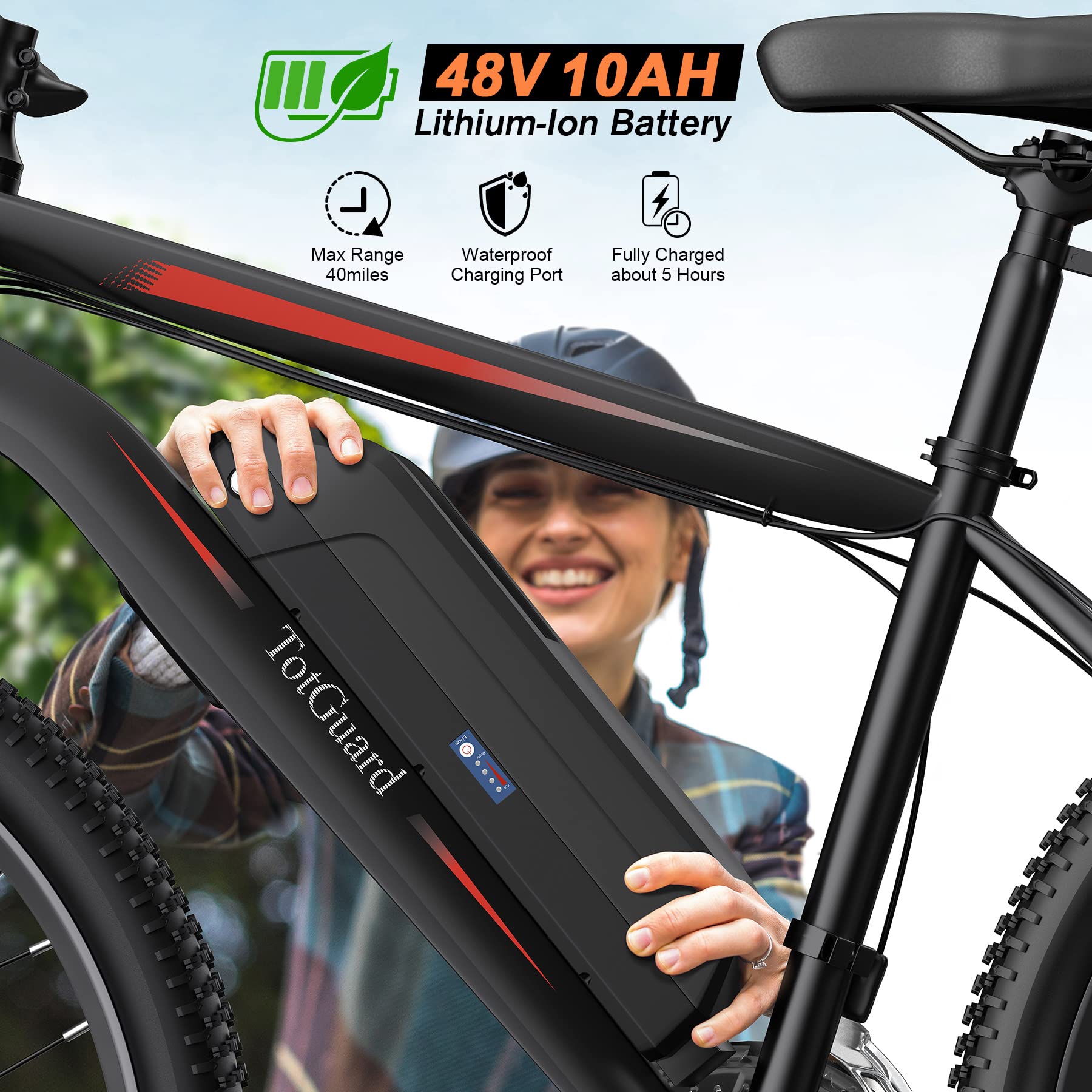 Electric Bike, TotGuard 27.5" Electric Bike for Adults 500W Ebike 21