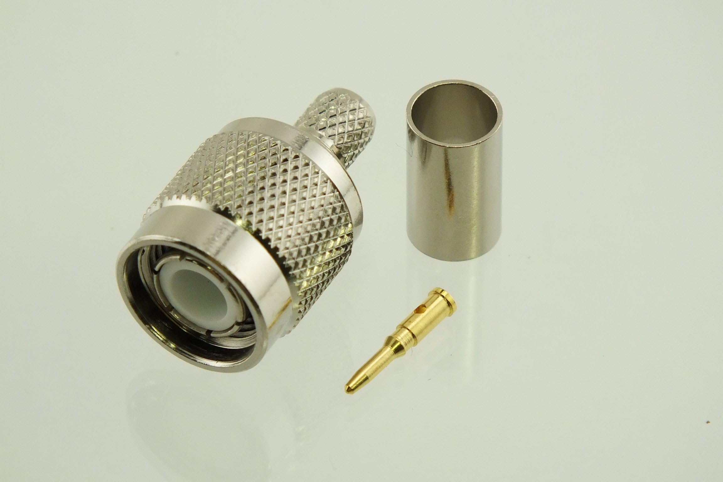W5SWL Brand Premium Series TNC Male Crimp Coax Connector fits RG-8X Mini-8 and LMR240 Type Cables 2-Pack