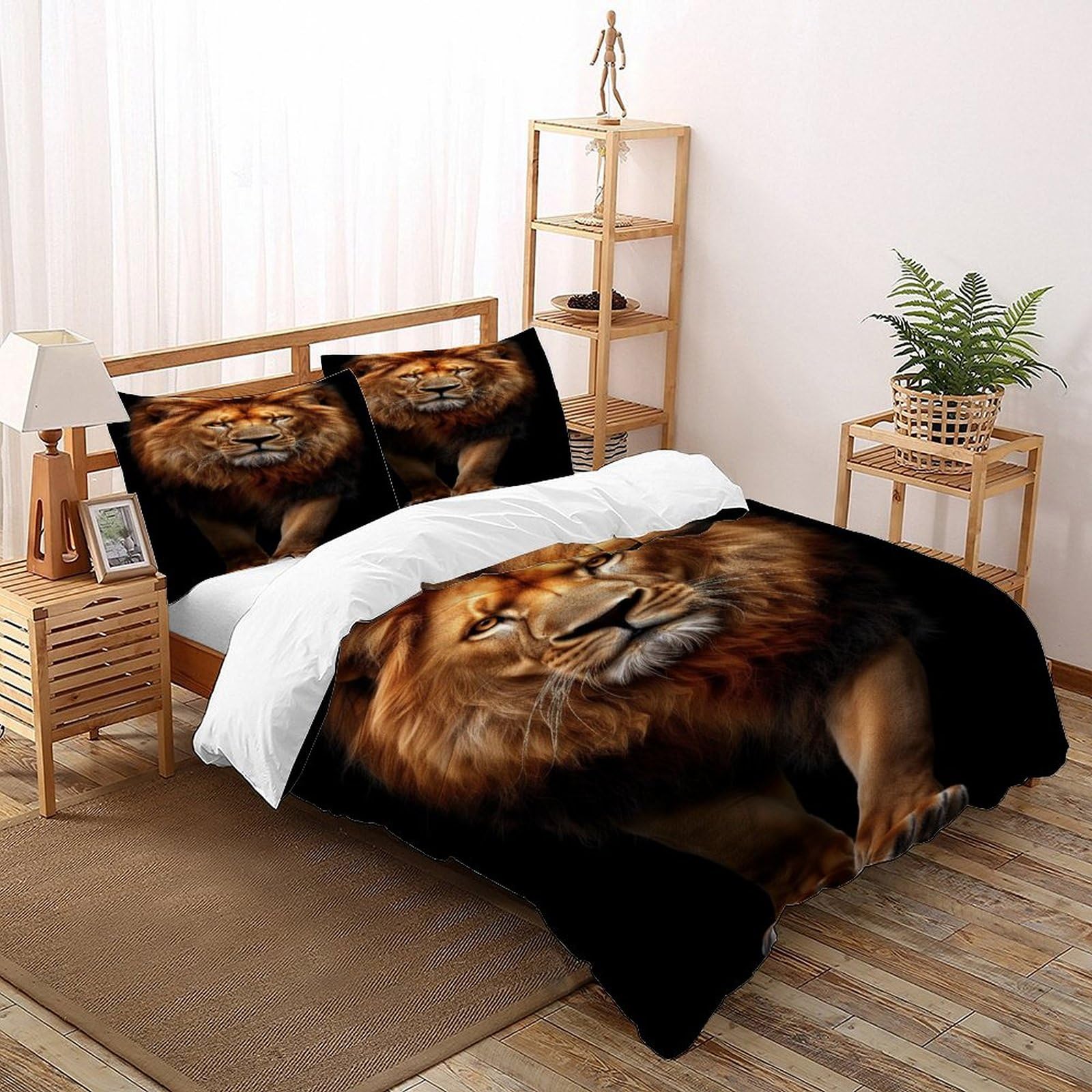 Parure de lit lion respirante pour retrouver un sommeil réparateur