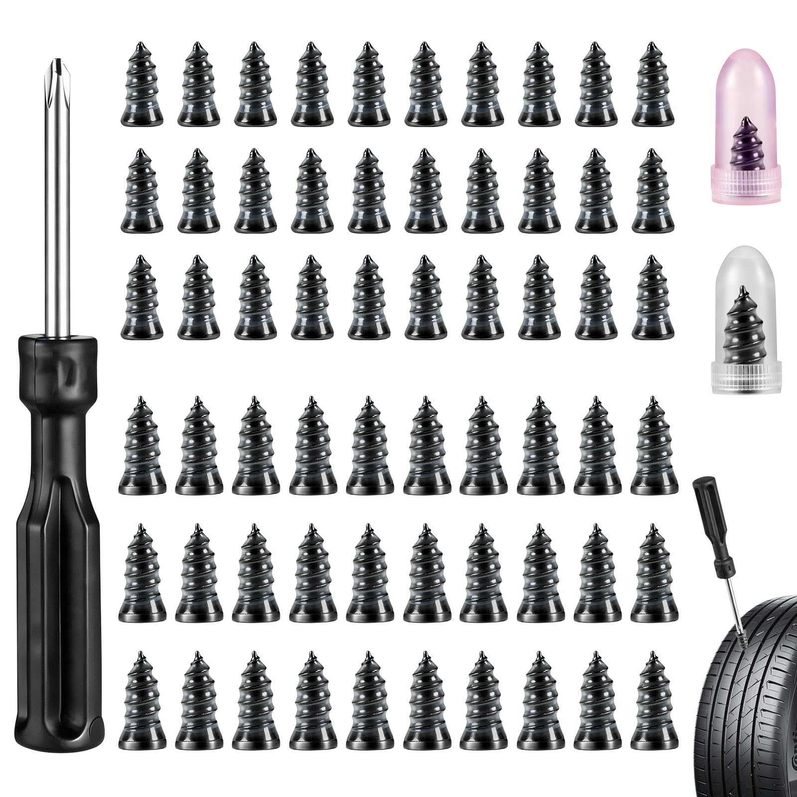 Boszoiu 60PCS Tire Plug Kit