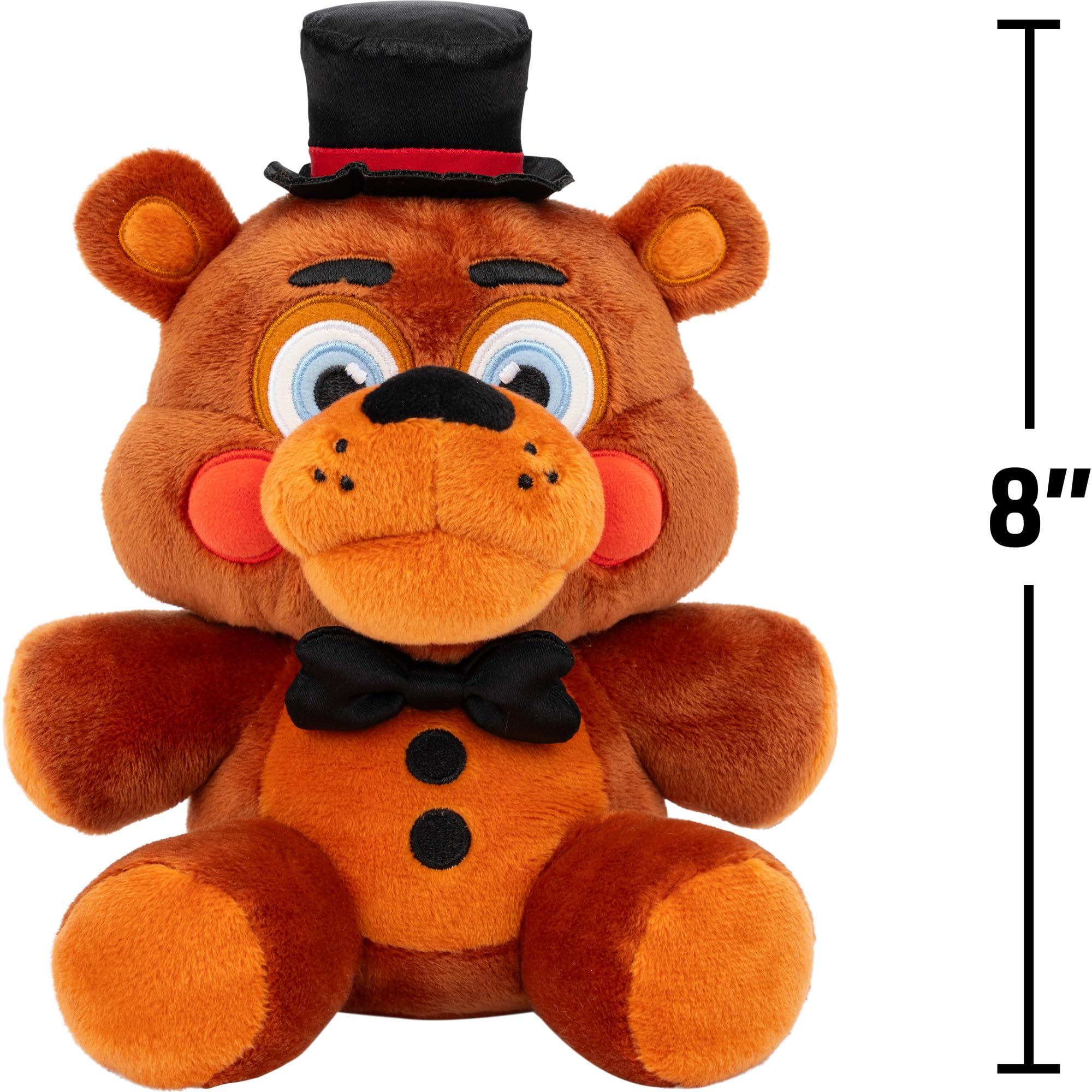 Jazwares Five Nights at Freddy’s Toy Freddy Plush - 8-Inch Stuffie with Soft Material and Glow-in-The-Dark Eyes - 2