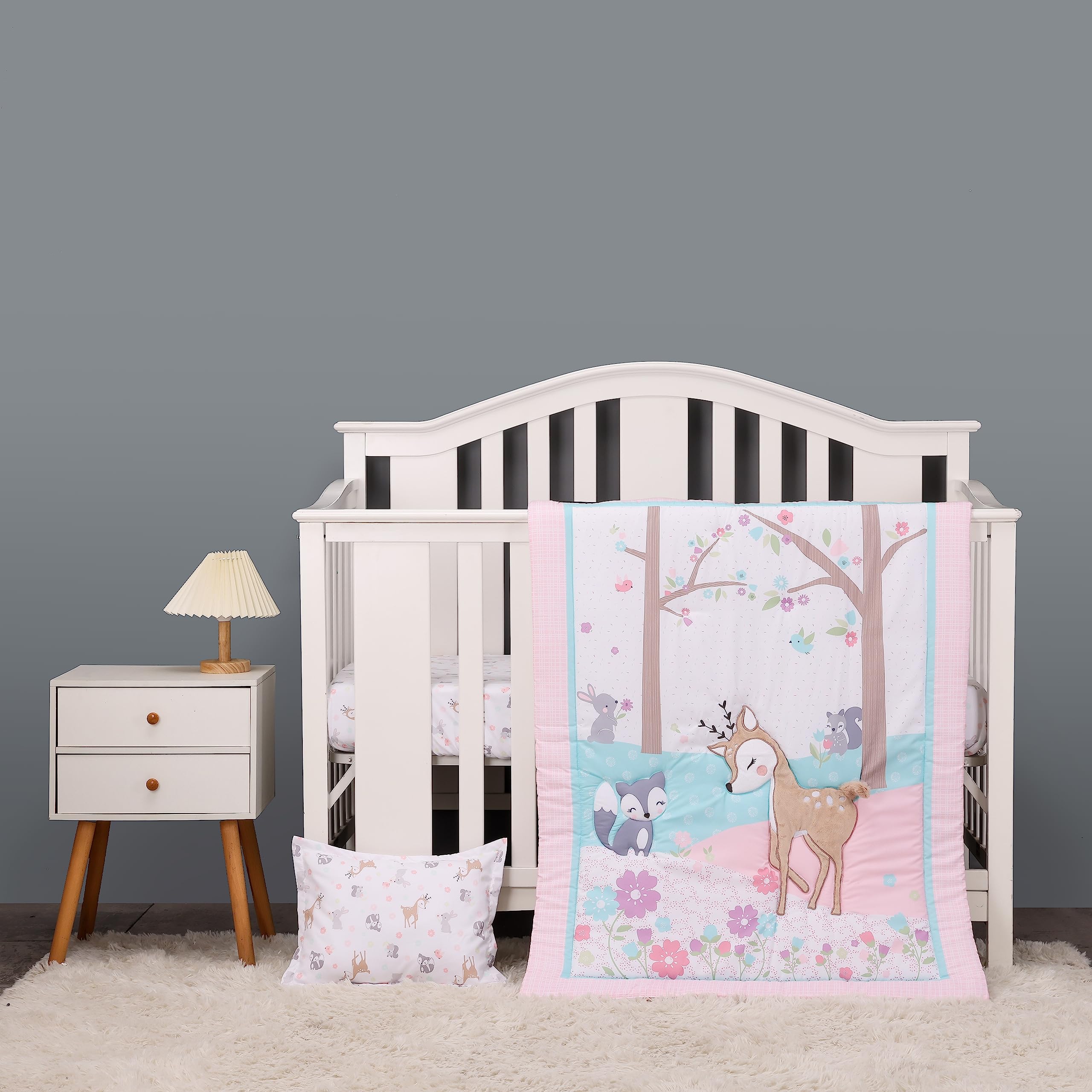 Deer Baby Crib Sheet Sets Girl Mini Crib Deer Baby Girl Bedding