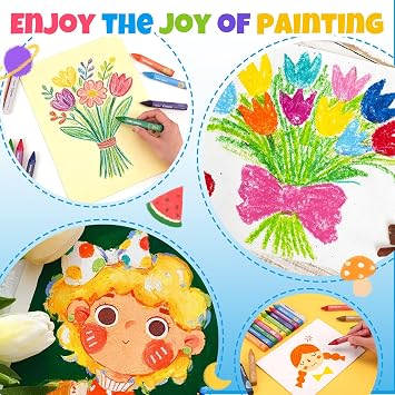 24 Colors Jumbo Crayons for Toddlers 1-3.Washable Non-Toxic Crayons for Kids 4-8.Easy to Hold Unbreakable Big Toddler Crayon for Toddler Coloring.Best Present for Easter Basket Stuffers,Holiday,Travel