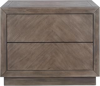 SAFAVIEH Couture Home Collection Steve Light Brown 2-Drawer Wood Nightstand Table (Fully Assembled)