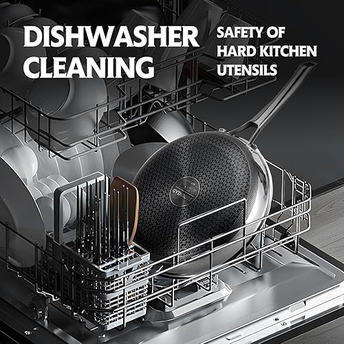 Miniatura 5 de Sartenes antiadherentes, 12 pulgadas con tapa, sartenes híbridas antiadherentes, sartenes antiadherentes de acero inoxidable, aptos para