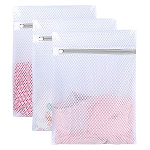Mesh Laundry Bag - 3 Pack Durable and Reusable Wash Bag Travel Organization Bag for Garment Bath Towels