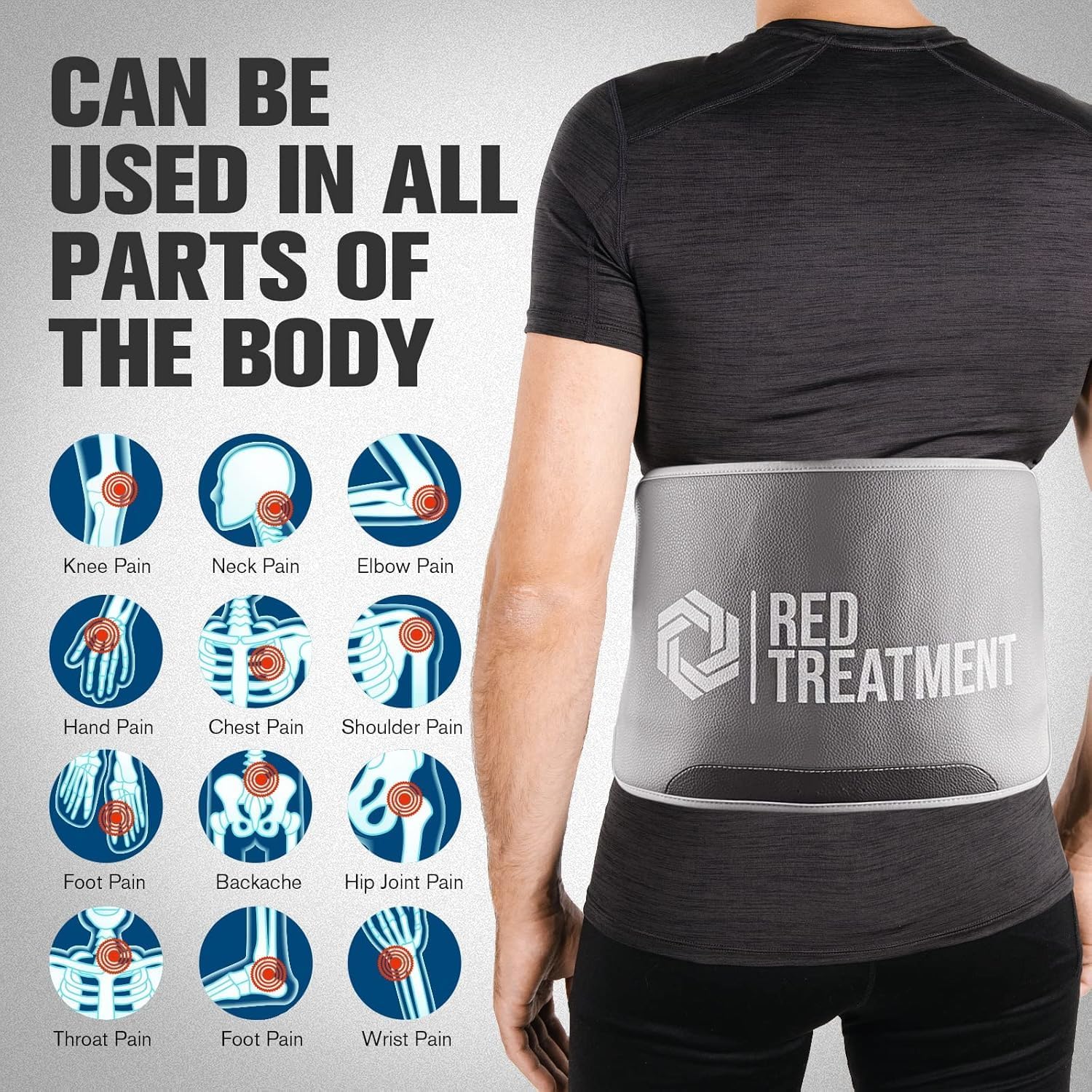 Red Light Therapy Belt, Infrared Light Therapy Device for Body Red Light Therapy Belt for Back Shoulder Waist Muscle Relaxing Muscle Pain Relief for Men Women Gift